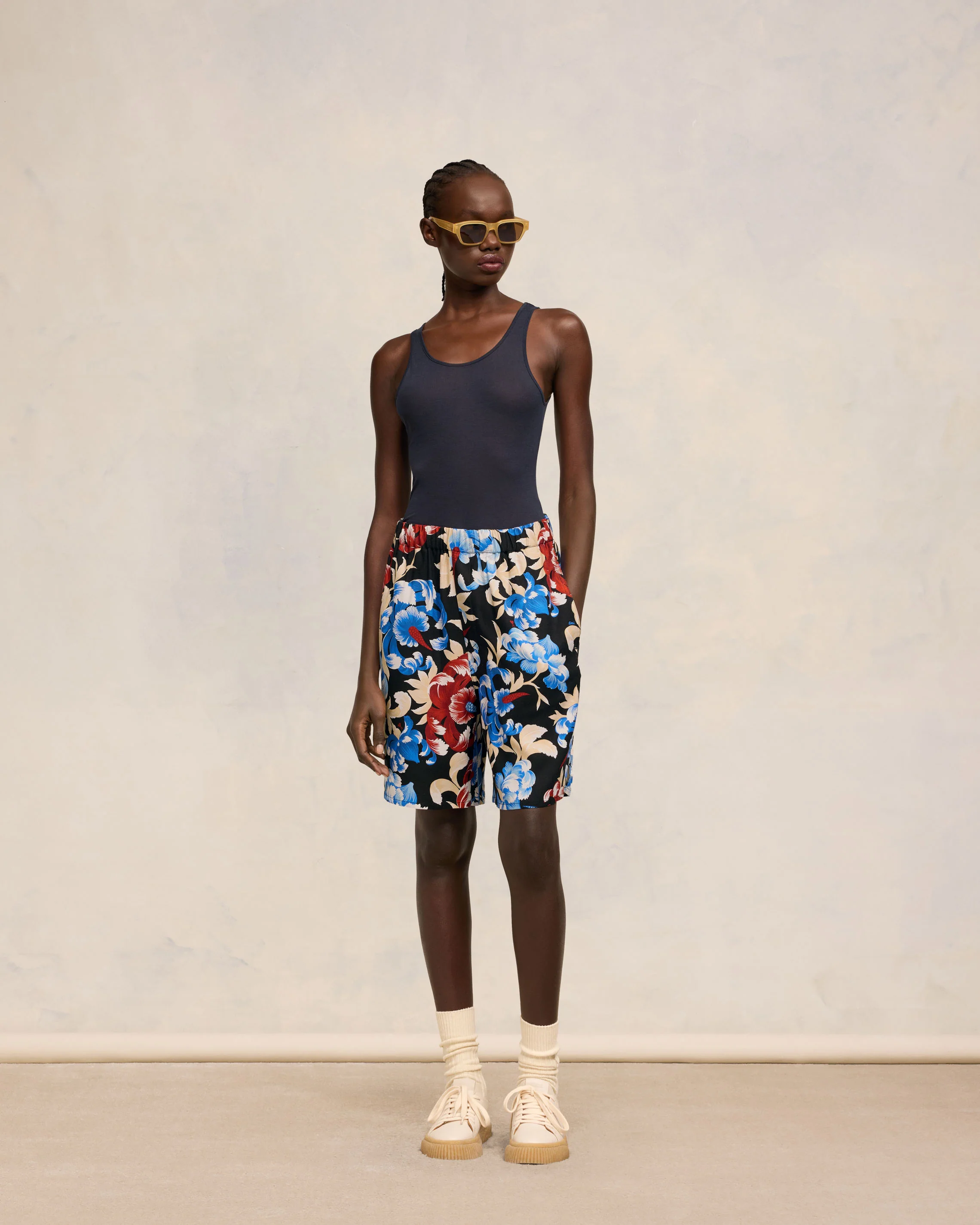 Printed Mini Short With Elastiqued Waistband