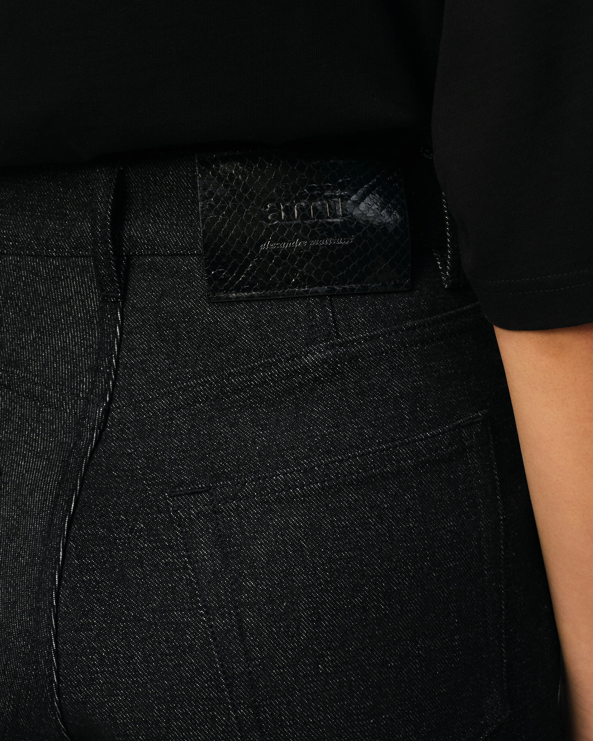 Black Cotton Flare Fit Jeans