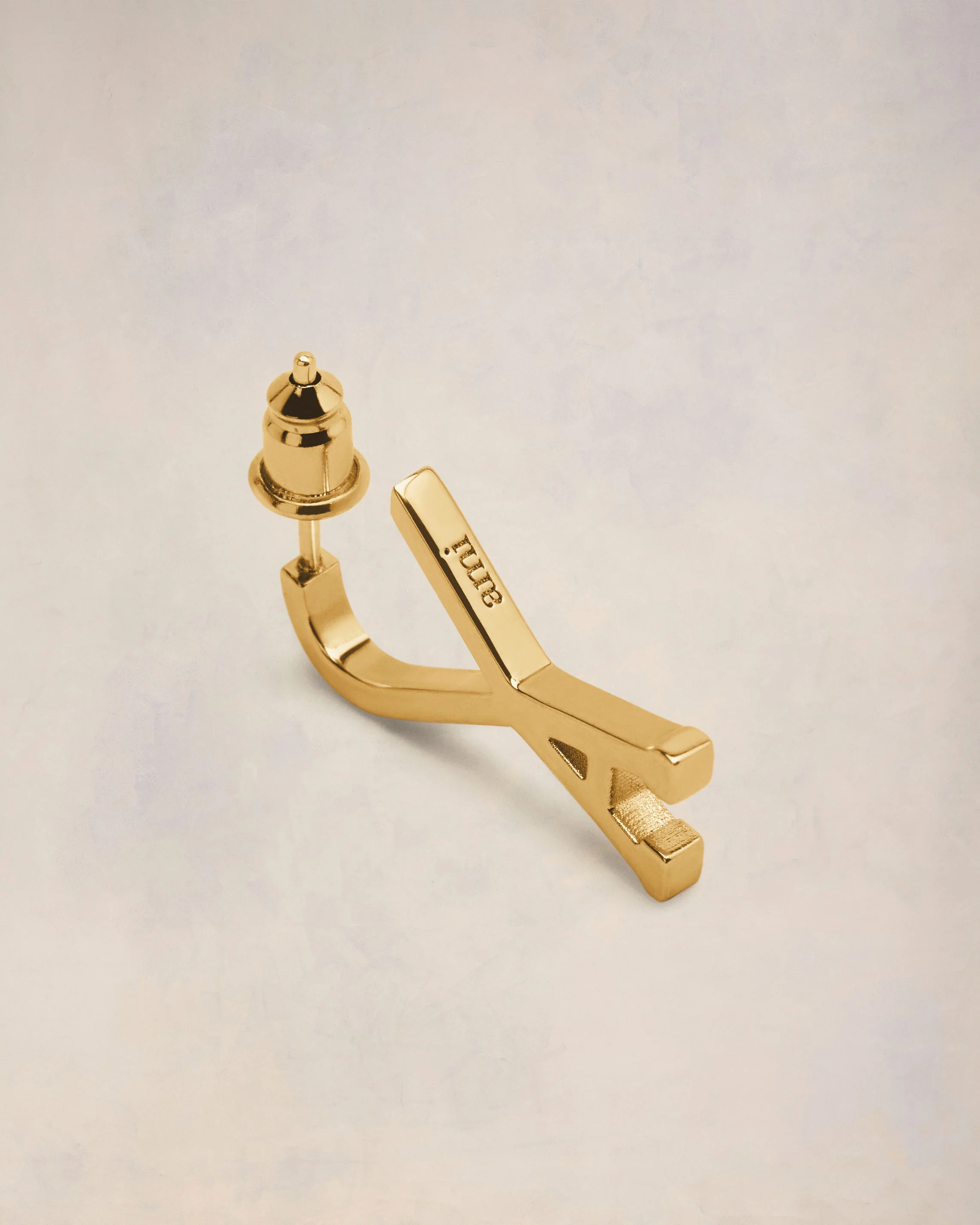 Gold Brass Small Ami de Coeur Hoop