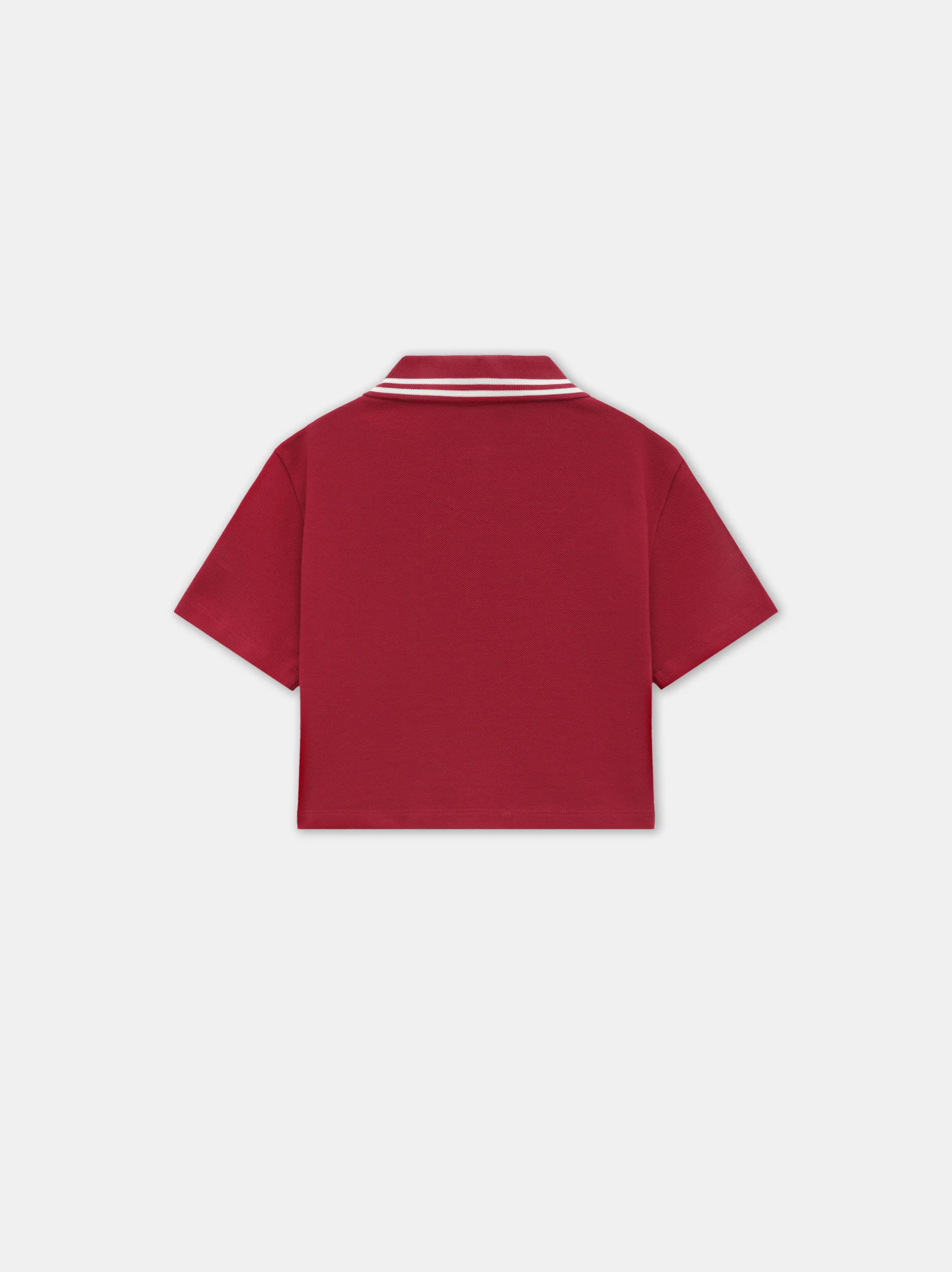 WOMEN - WOMEN'S MA QUAD CROPPED POLO - Deep Red