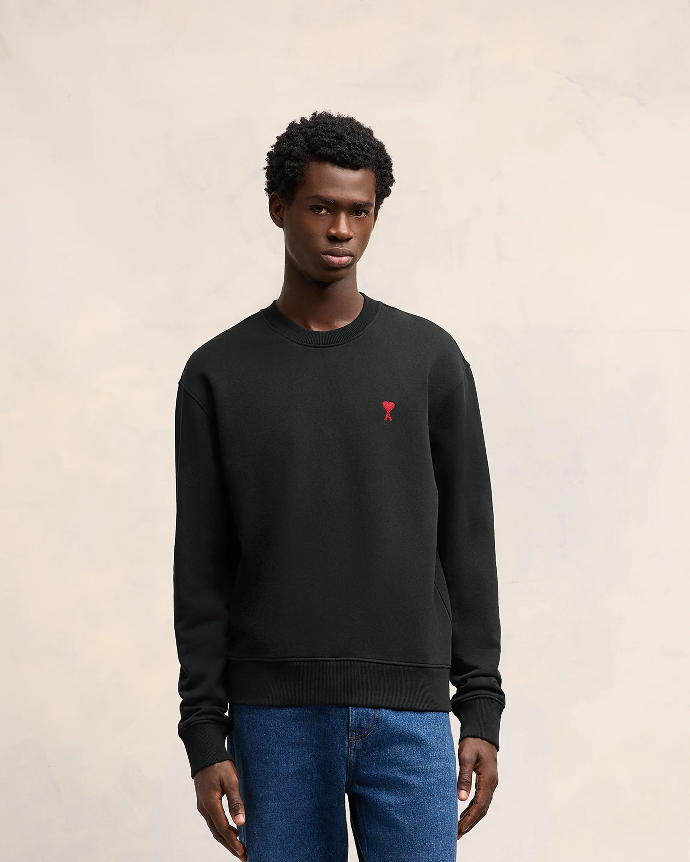 Black Cotton Ami de Coeur Sweatshirt