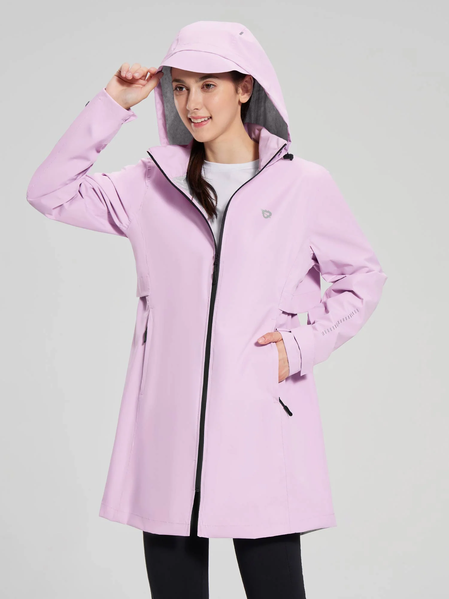 Flyleaf Mid-Length Hooded Waterproof Jacket