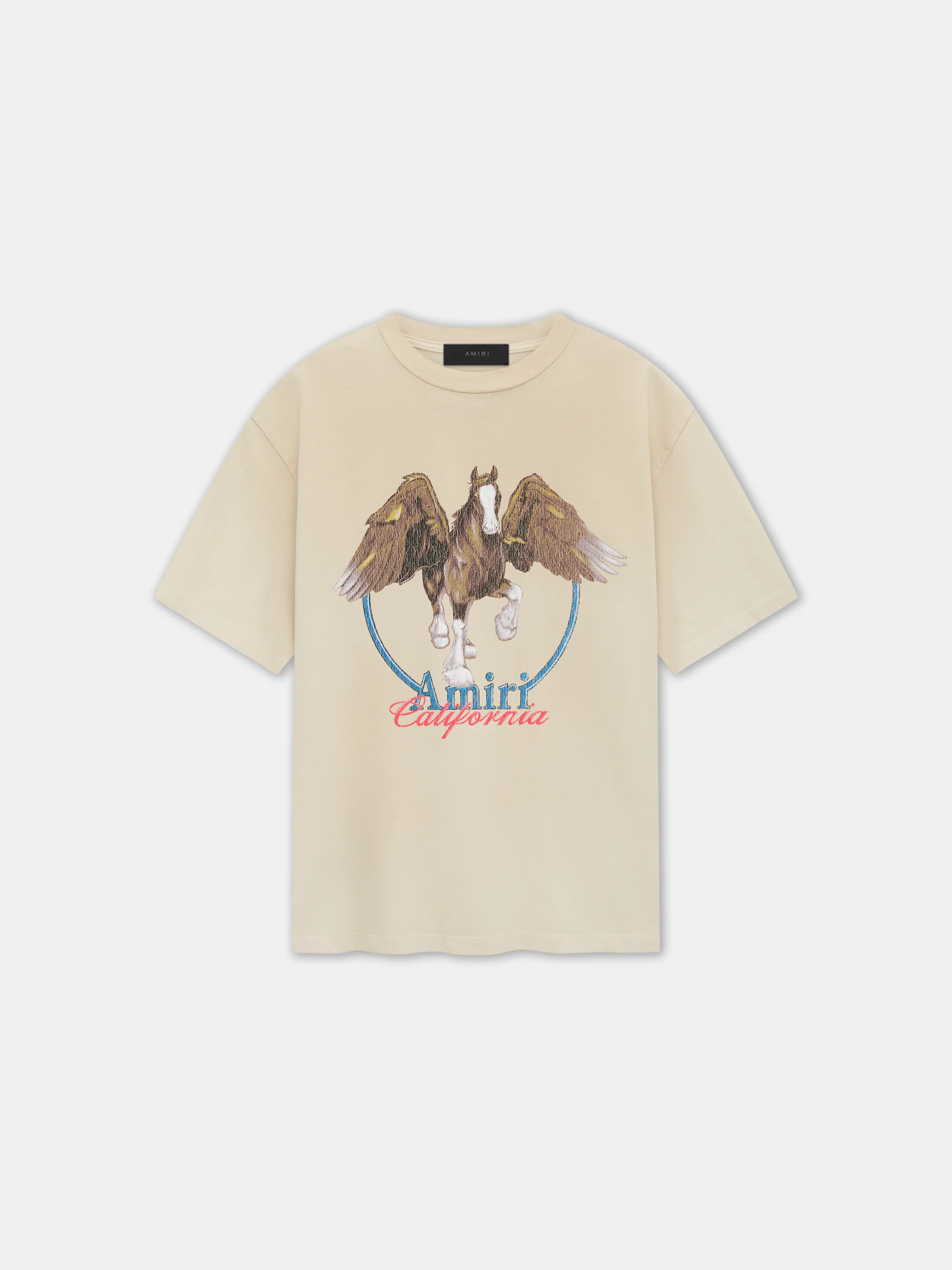 VINTAGE WASH PEGASUS TEE - Alabaster