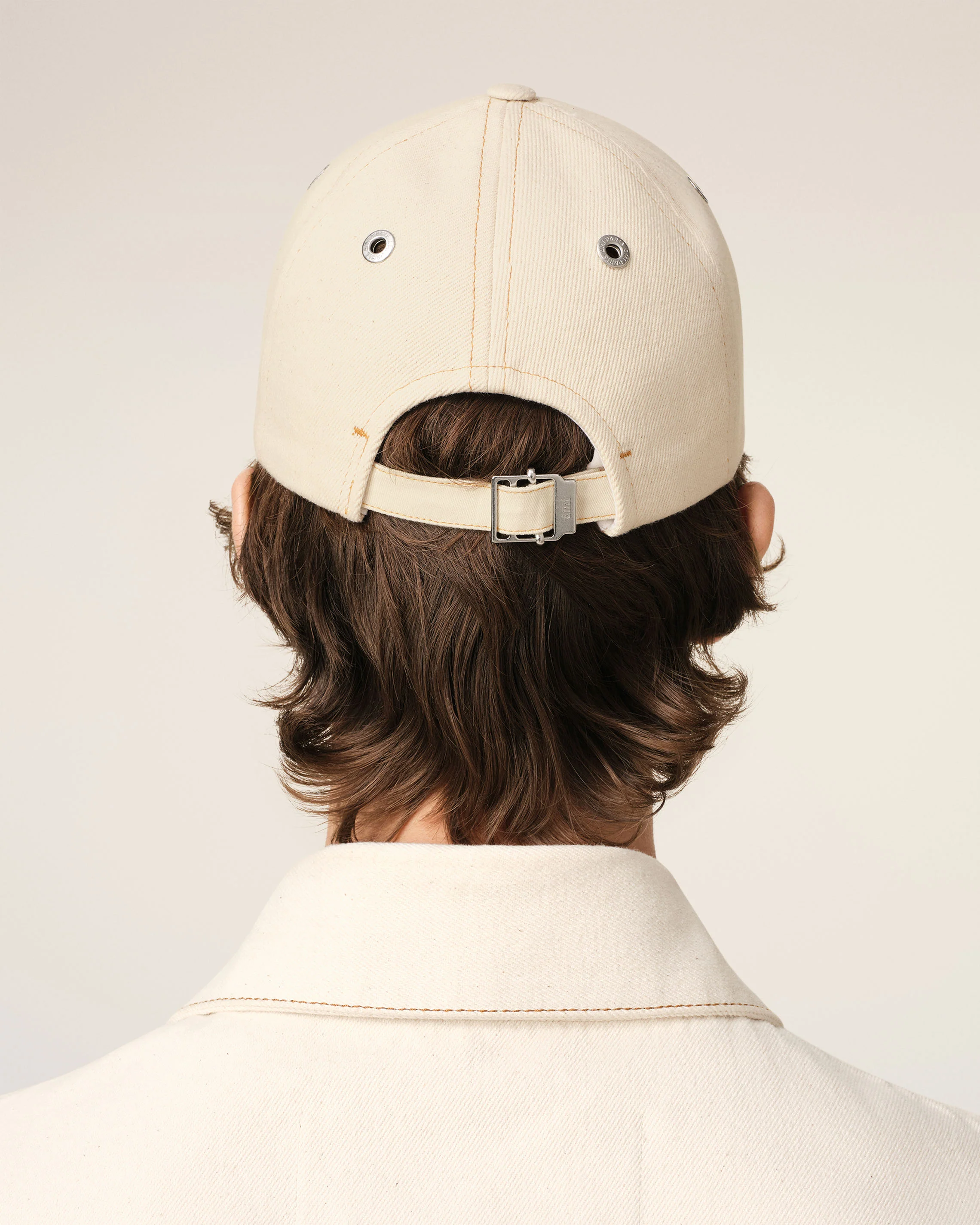 Beige Cotton Ami de Coeur Embroidery Cap