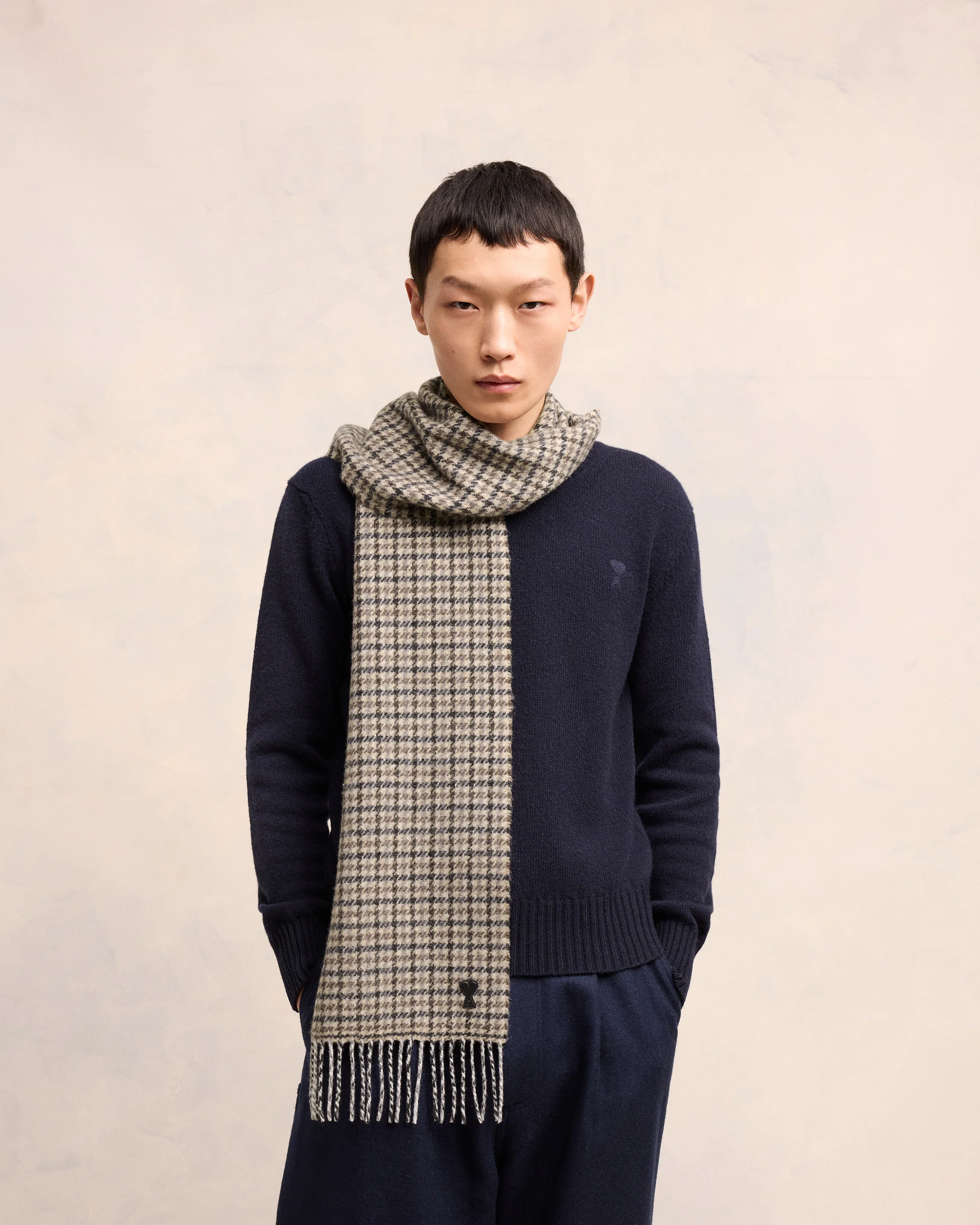 Ami de Coeur Leather Patch Scarf