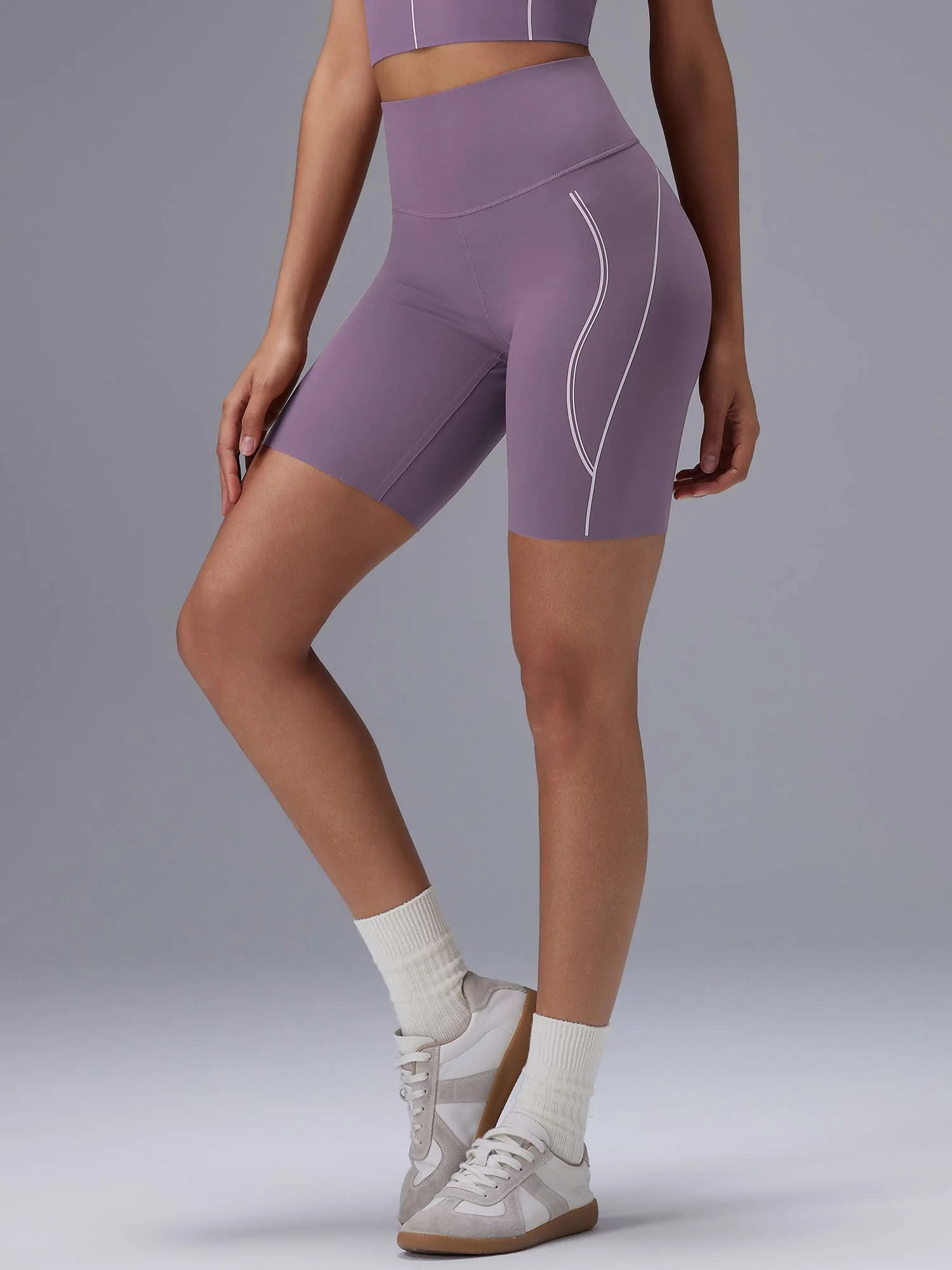 Freeleaf 8 High Rise Stripe Print Shorts