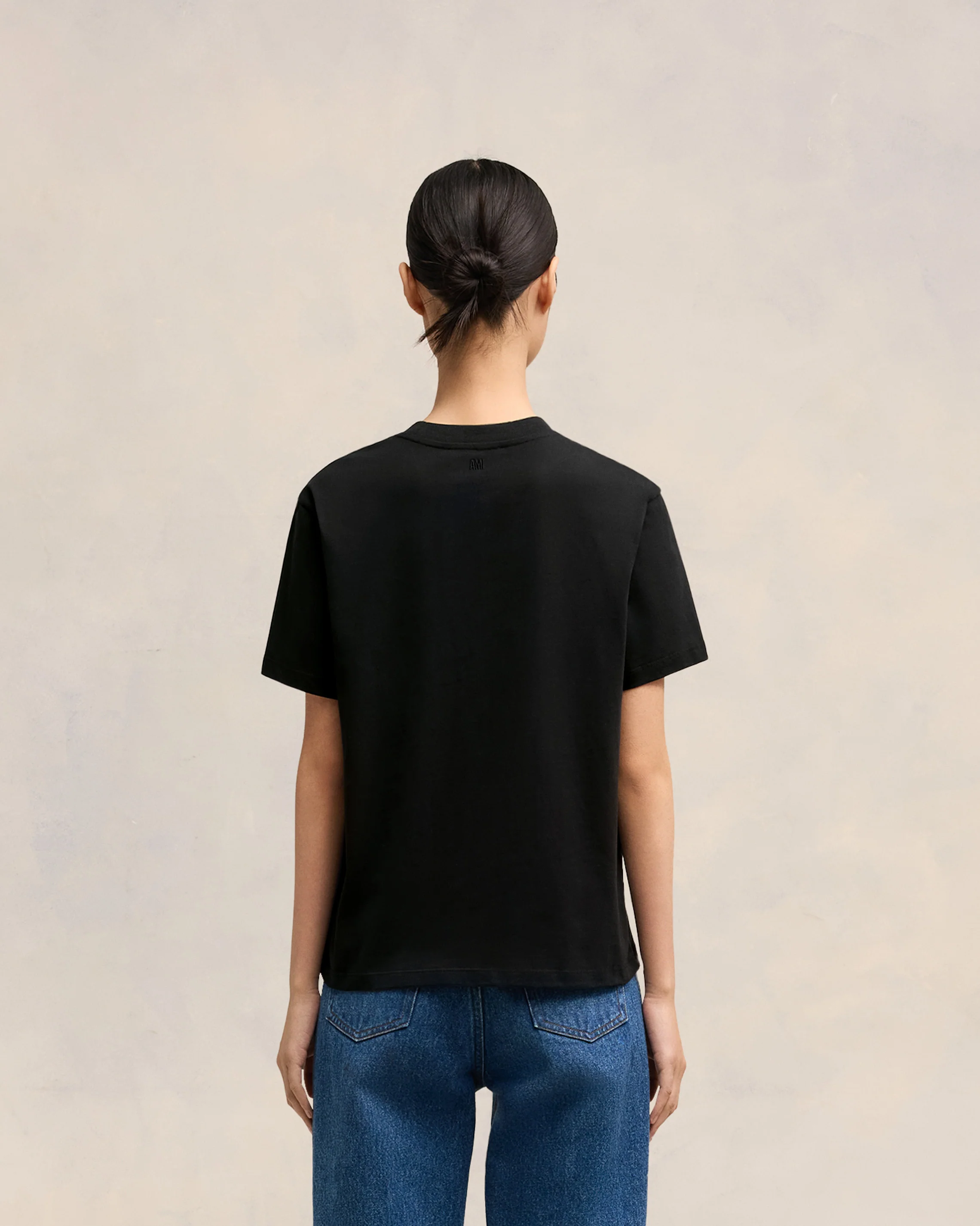 Black Cotton Ami de Coeur T-Shirt