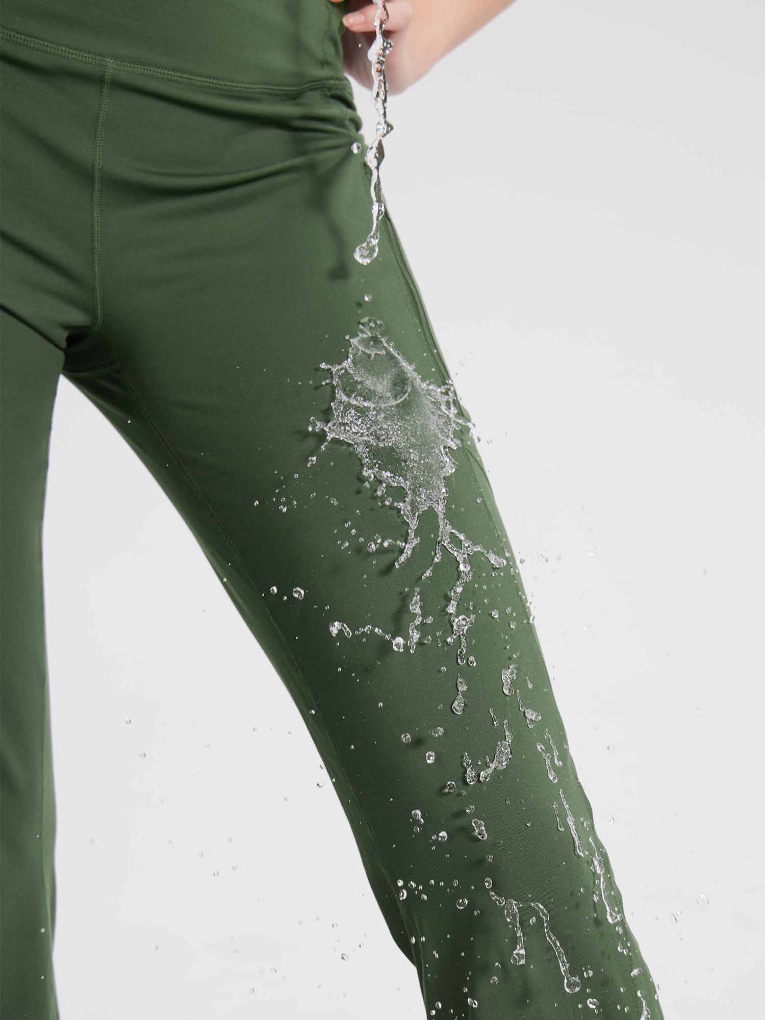 Laureate Fleece-Lined Zip Pocket Compression Flare Pants