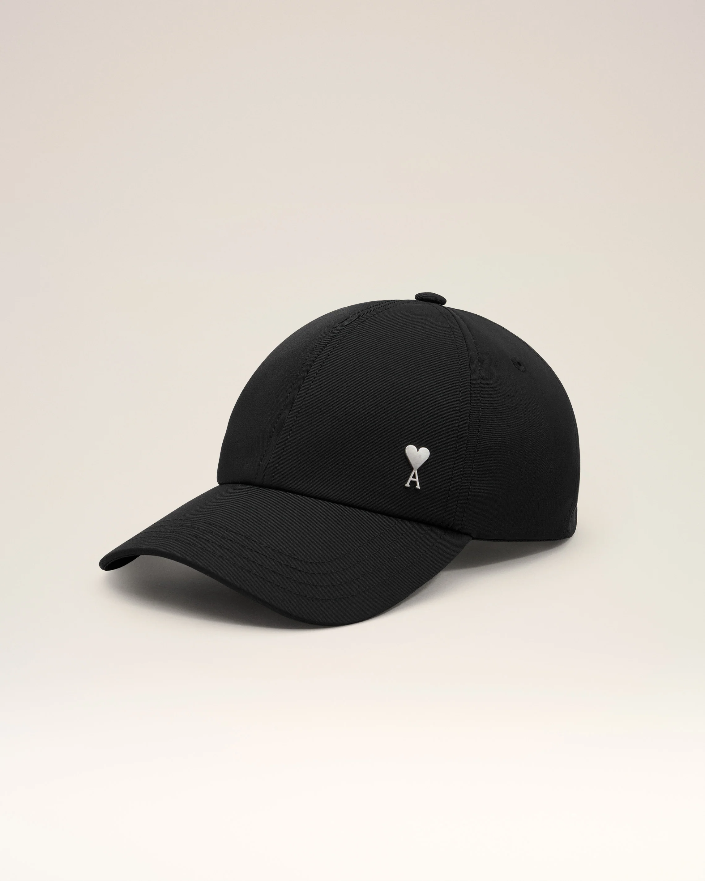 Black Twill Ami de Coeur Stud Cap