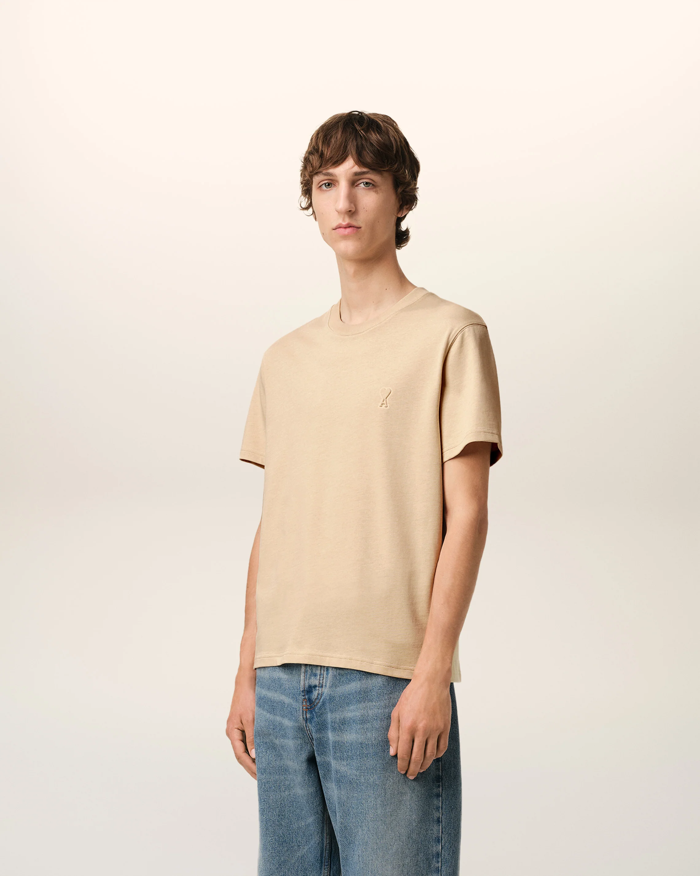 Beige Cotton Ami de Coeur T-Shirt