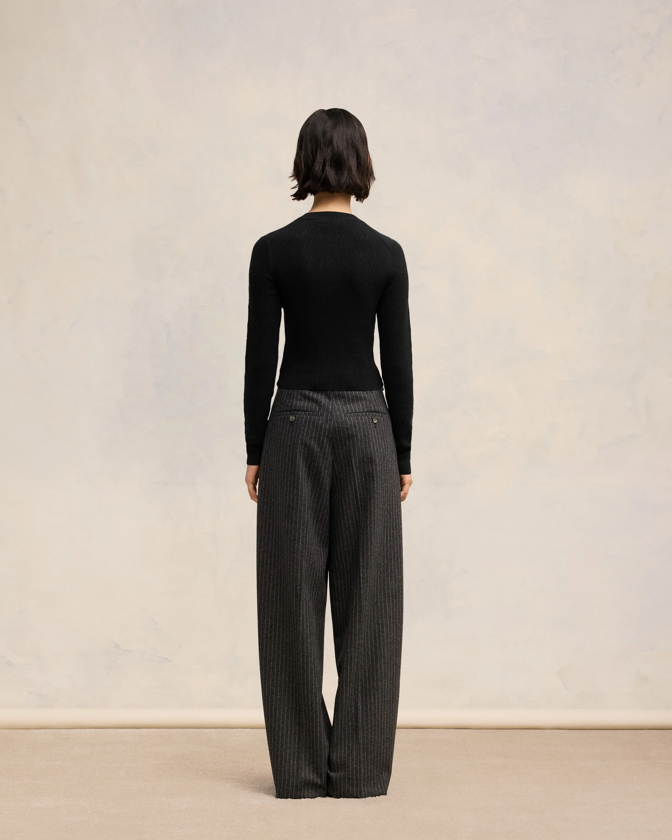 Ami de Coeur Pointelle Crew Neck Sweater