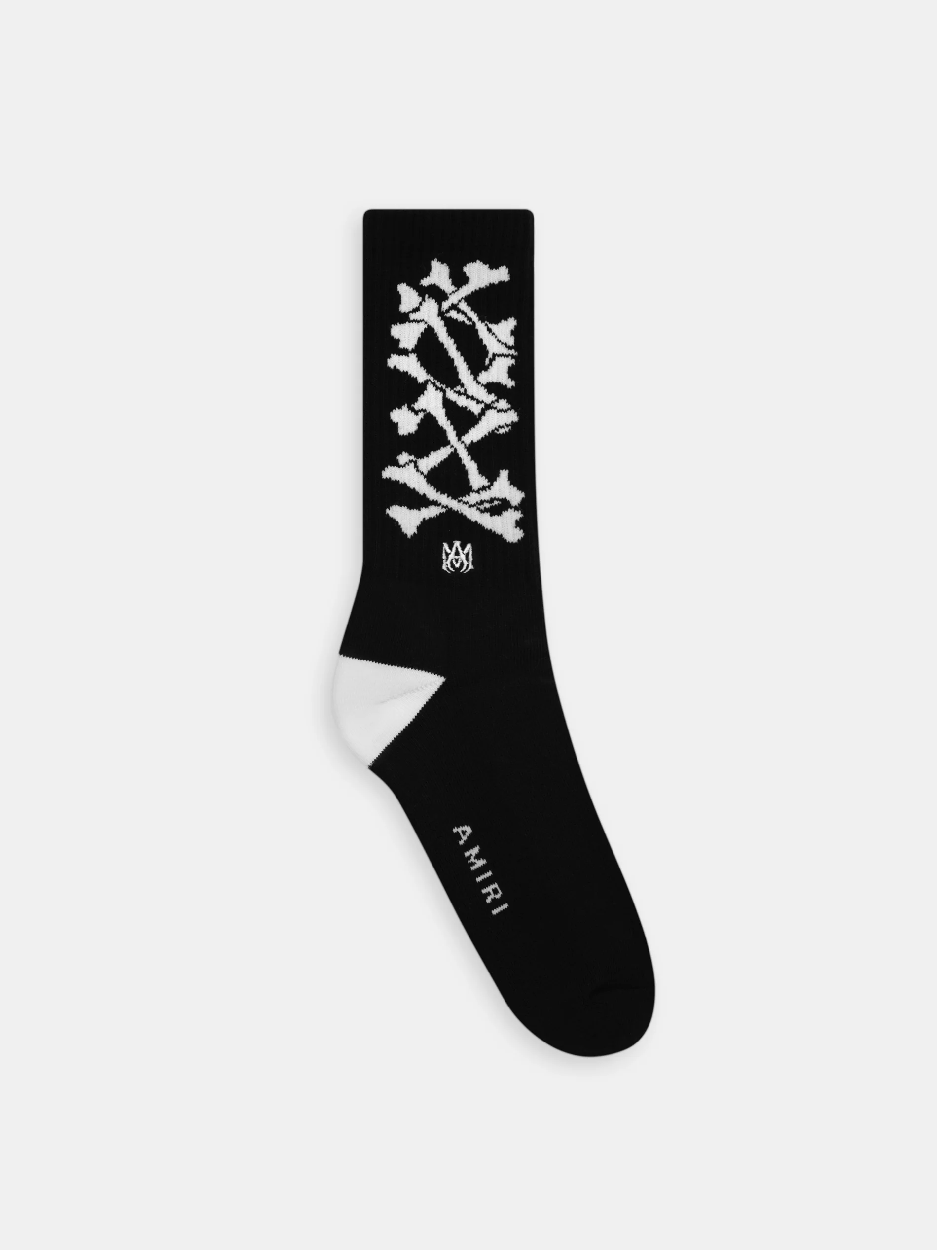 BONES STACKED SOCKS - Black White