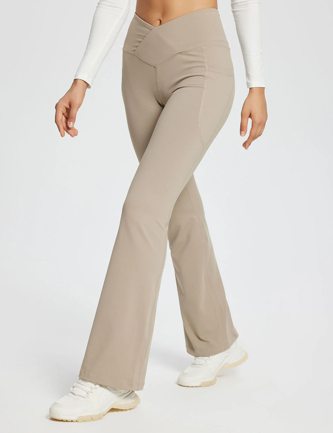 Laureate 29 Crossover High-Rise Flared Pants