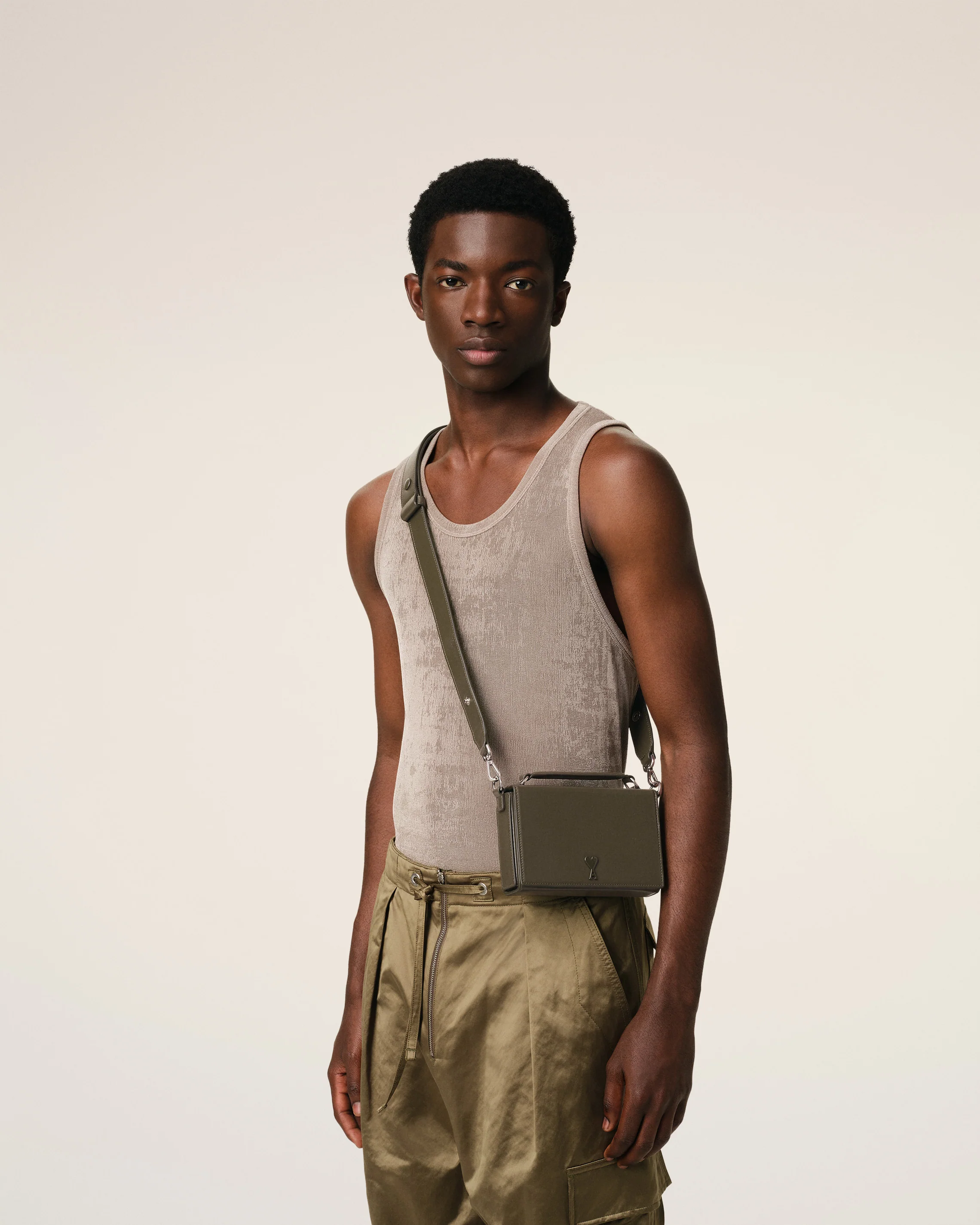 Green Leather Ami de Coeur Lunch Box Bag