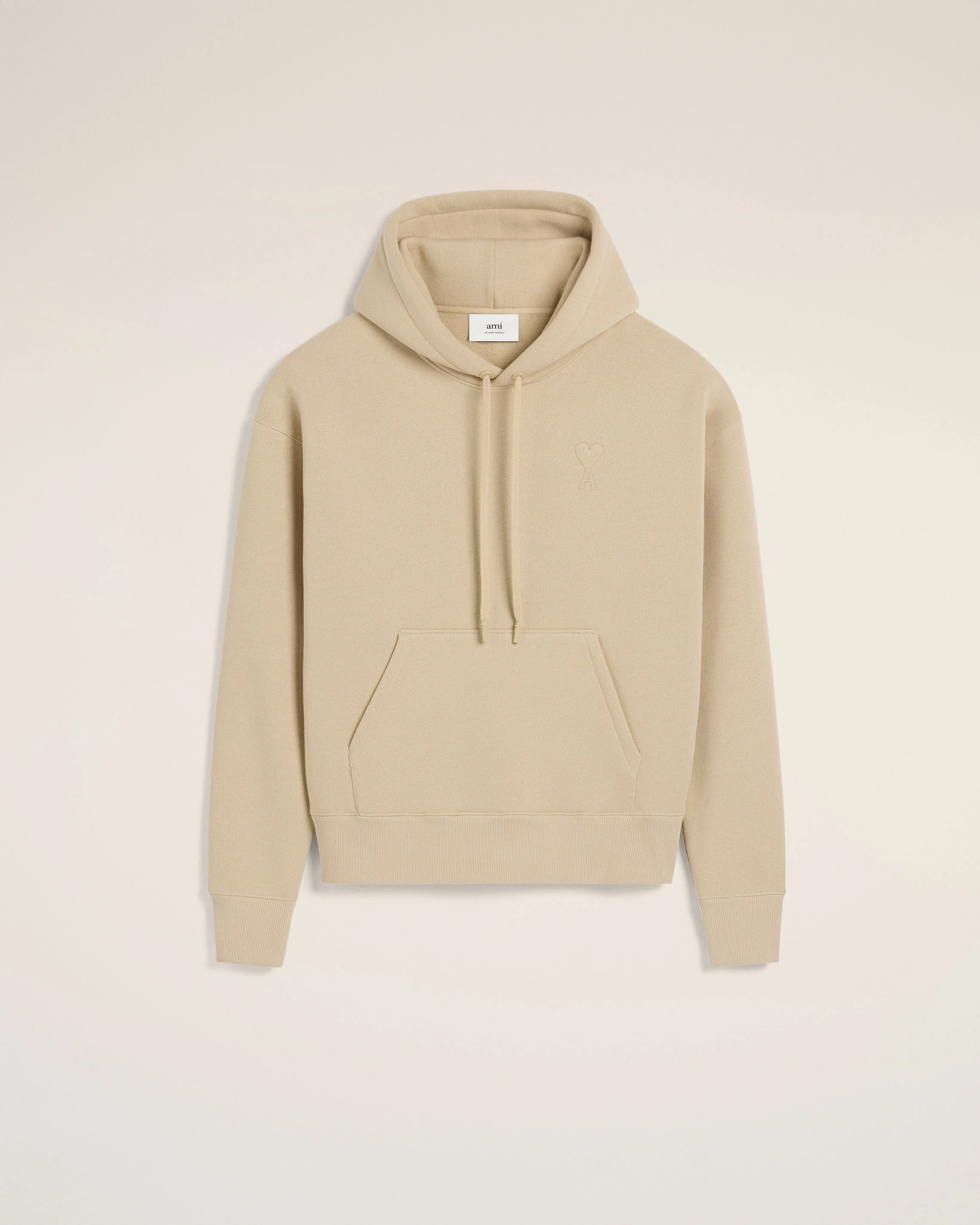 Beige Cotton Ami de Coeur Hoodie