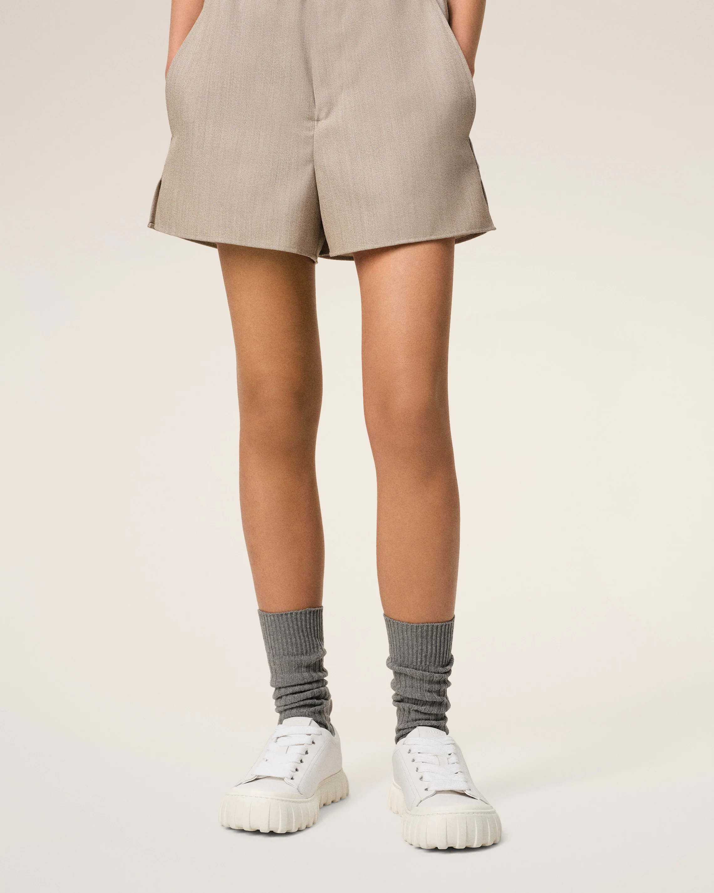 White Leather Low Top Tempo Sneakers