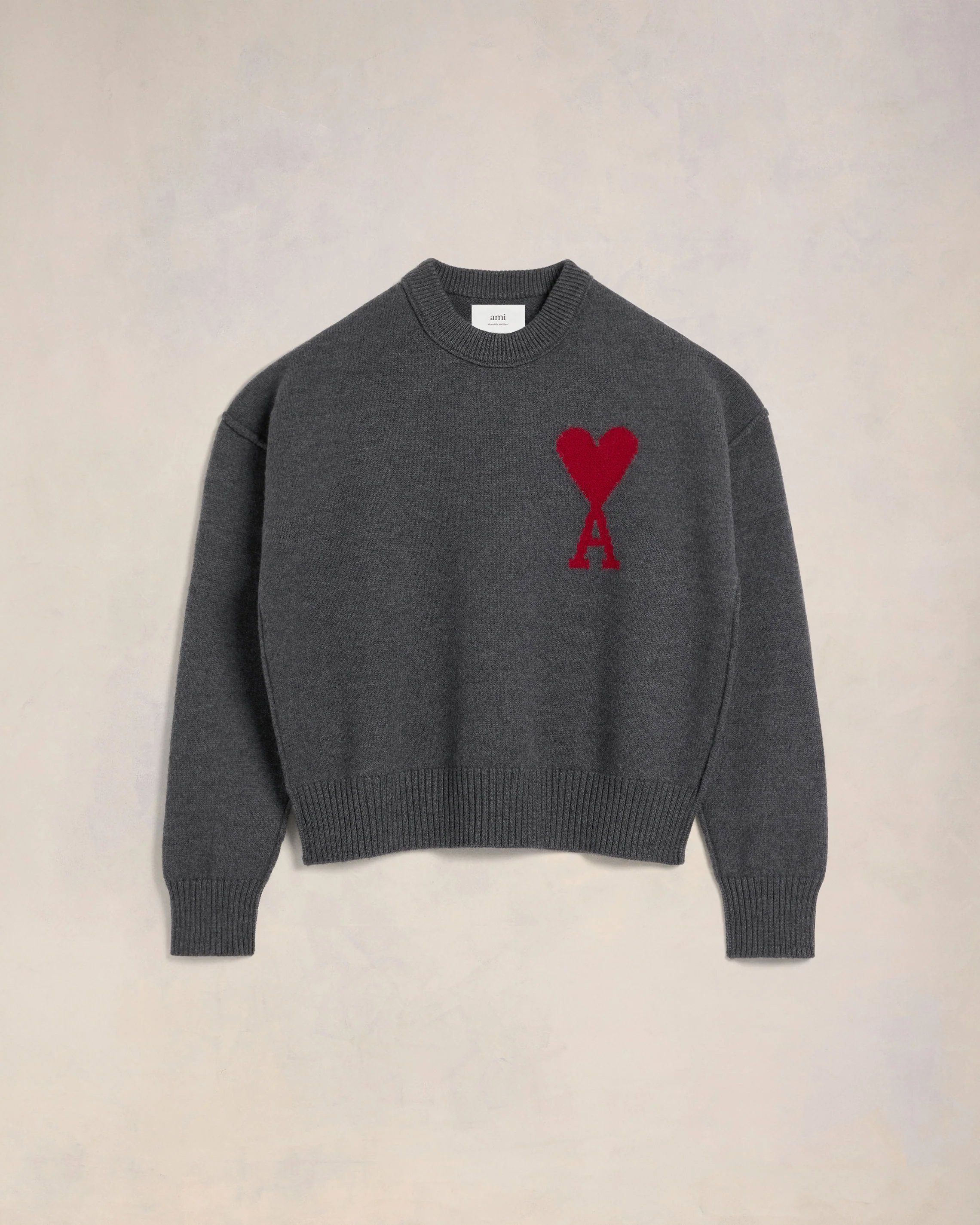 Grey Wool Ami de Coeur Sweater