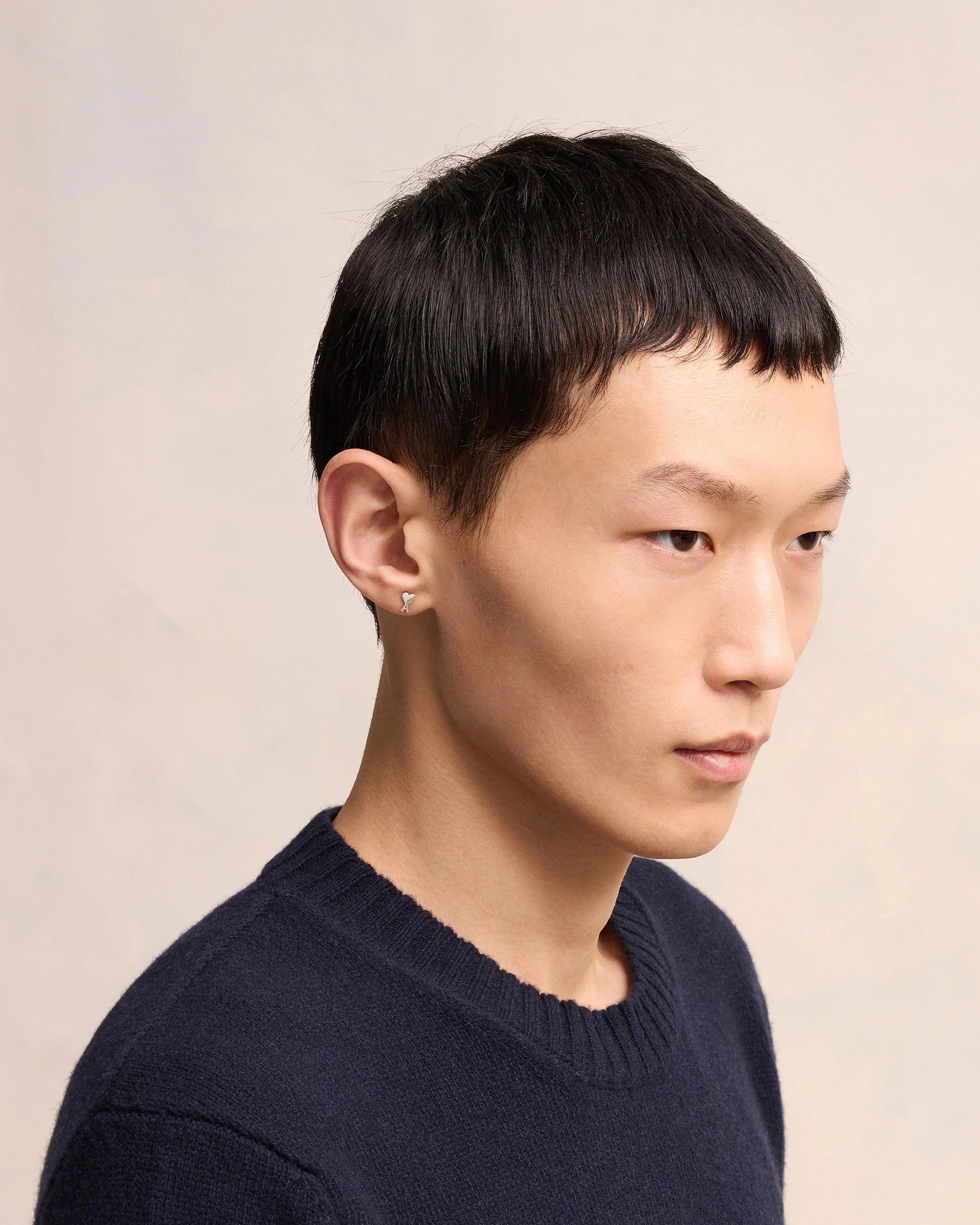 Silver Brass Ami de Coeur Studs