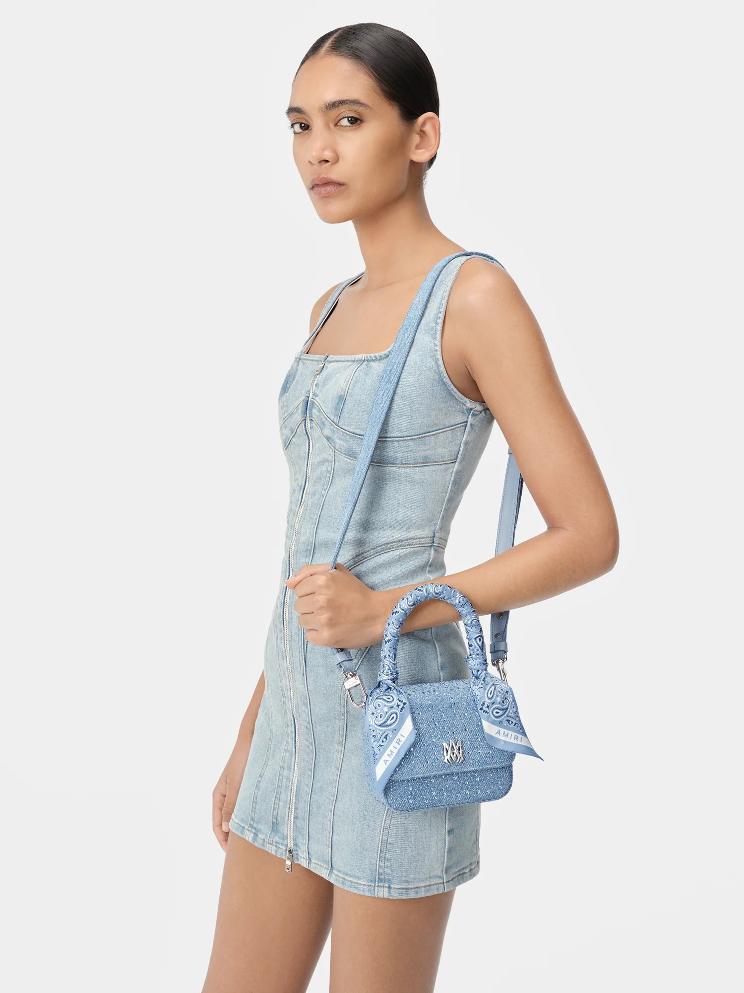 WOMEN - WOMEN'S CRYSTAL DENIM MICRO MA BAG - True Blue