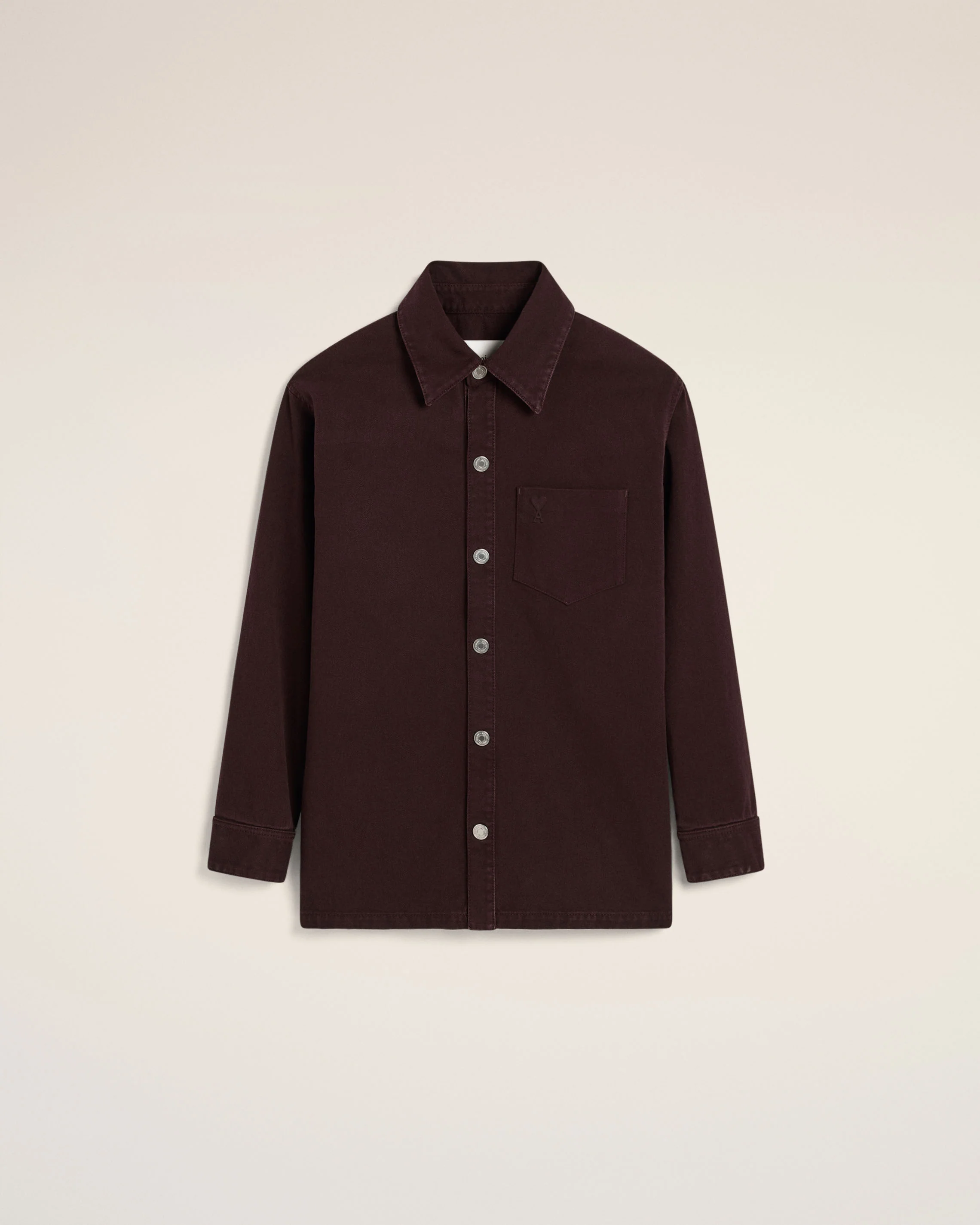 Burgundy Cotton Ami de Coeur Overshirt