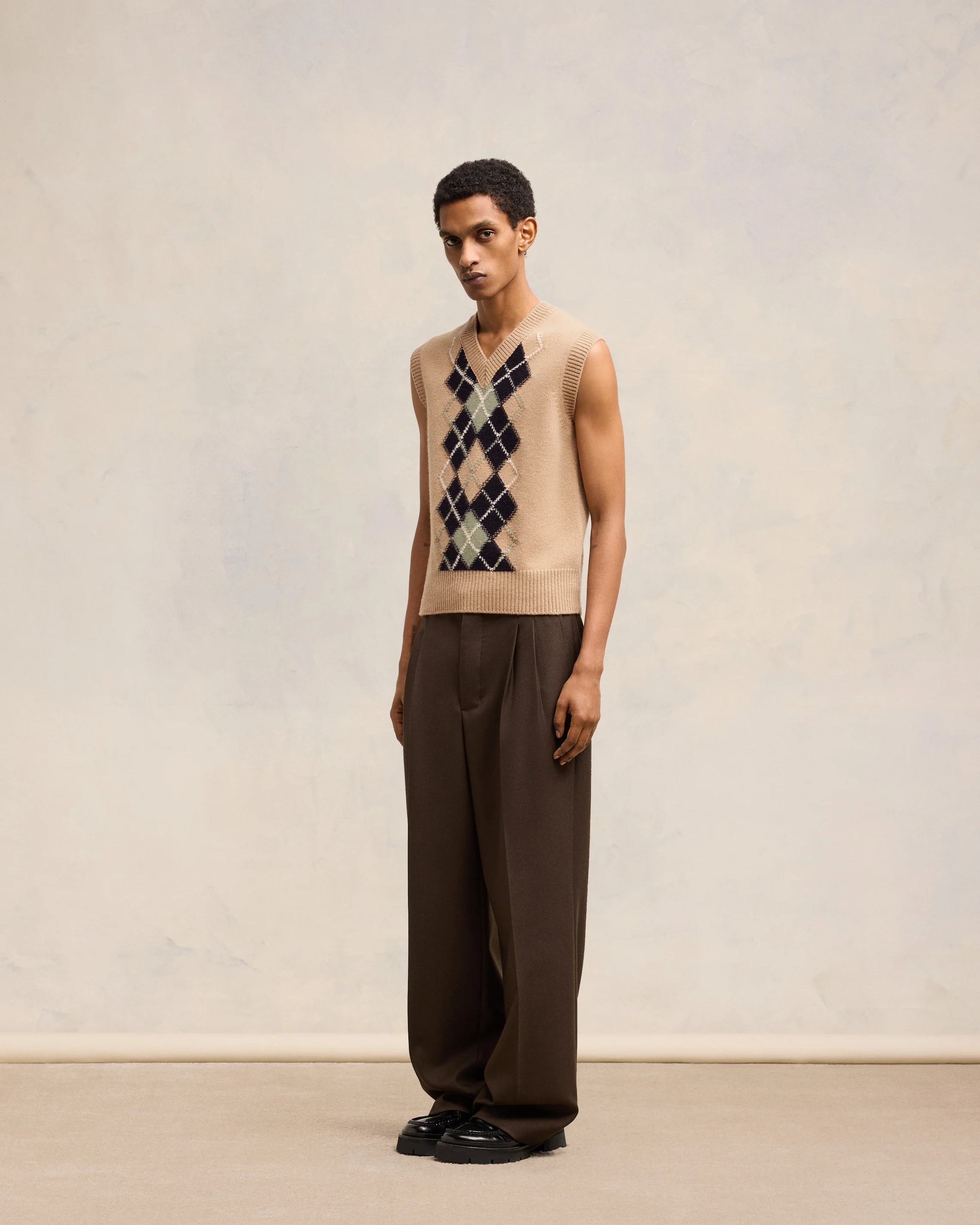 Argyle Sleeveless Sweater