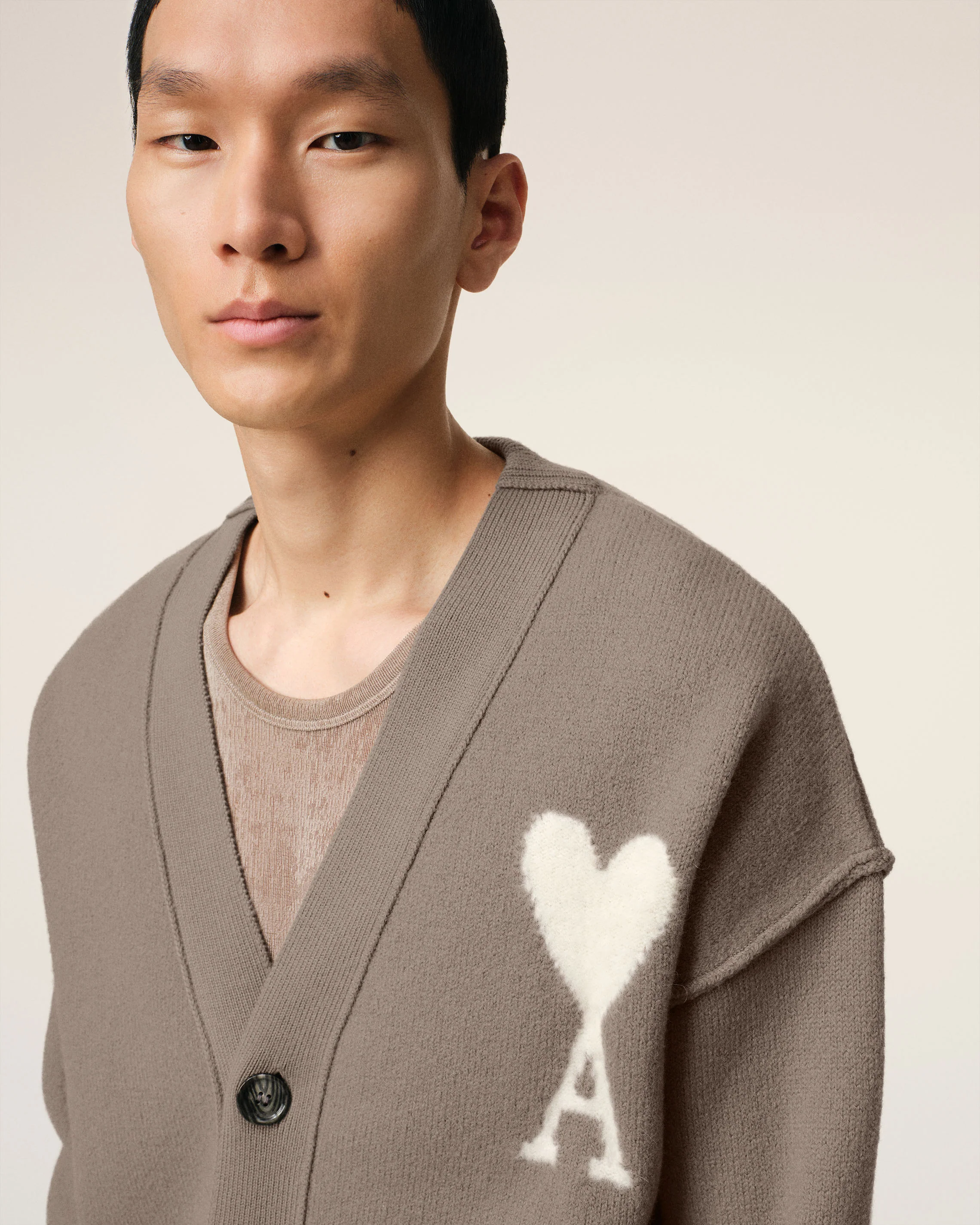 Taupe Wool Ami de Coeur Cardigan