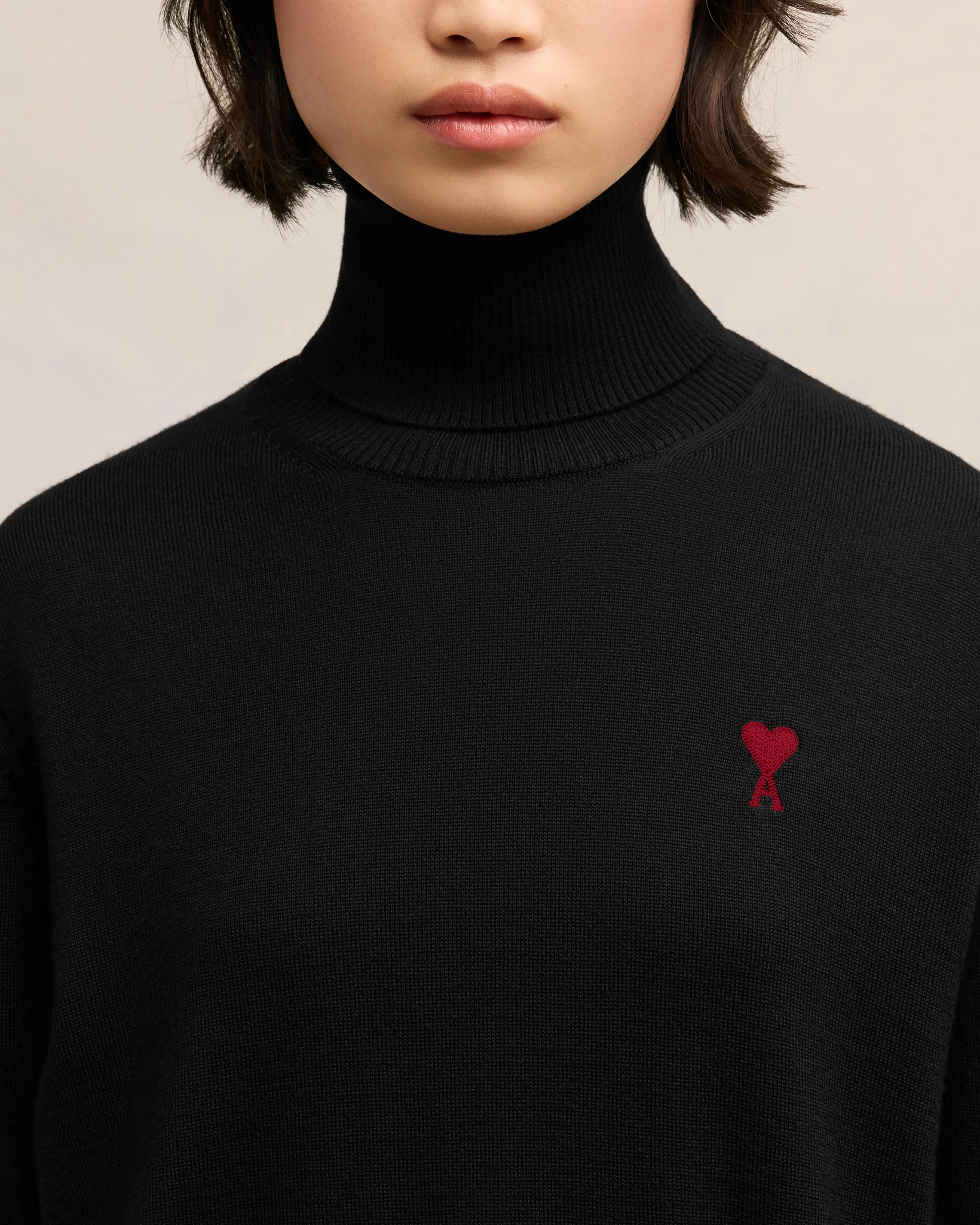 Red Ami de Coeur Turtle Neck Sweater