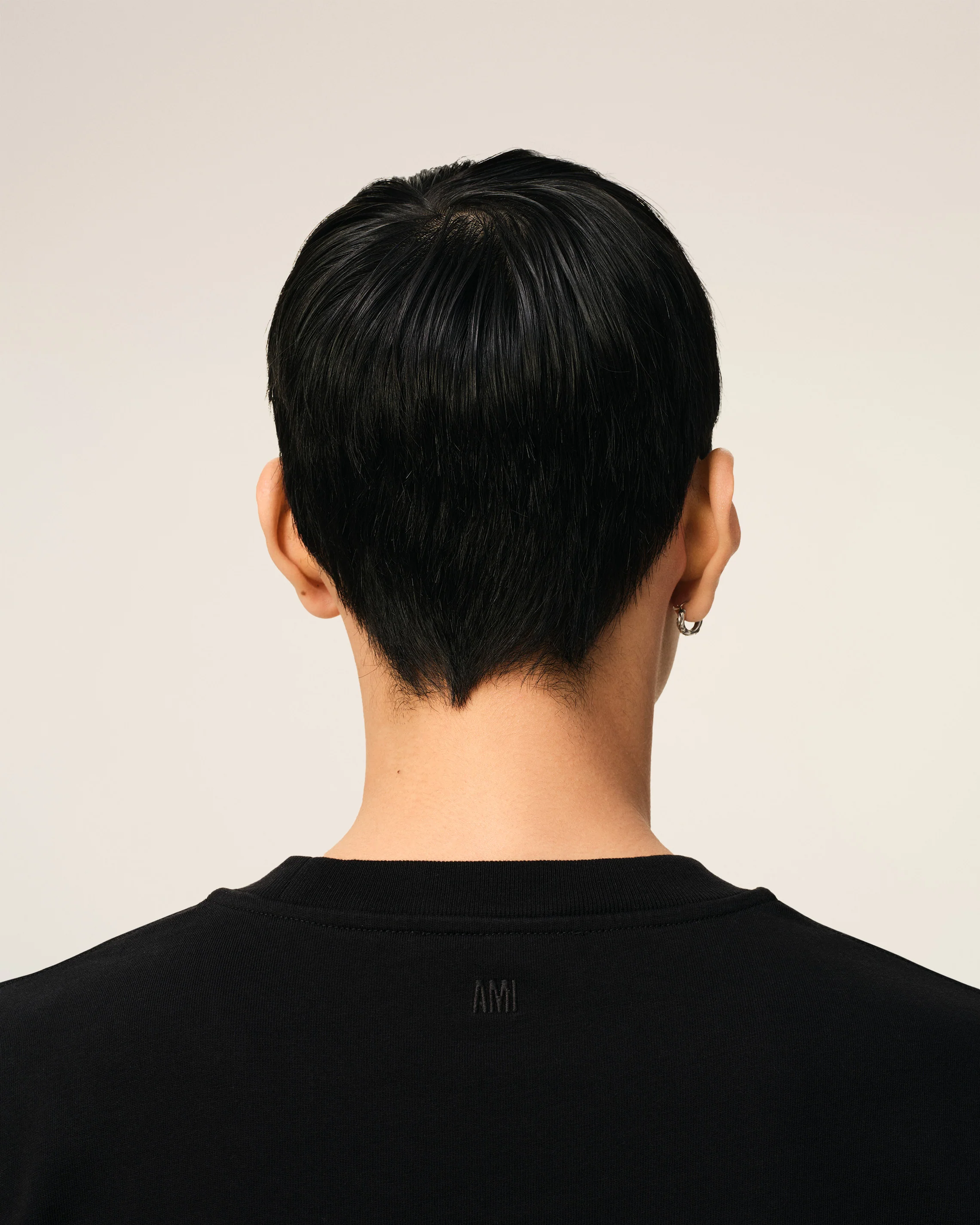 Black Cotton Ami de Coeur T-shirt