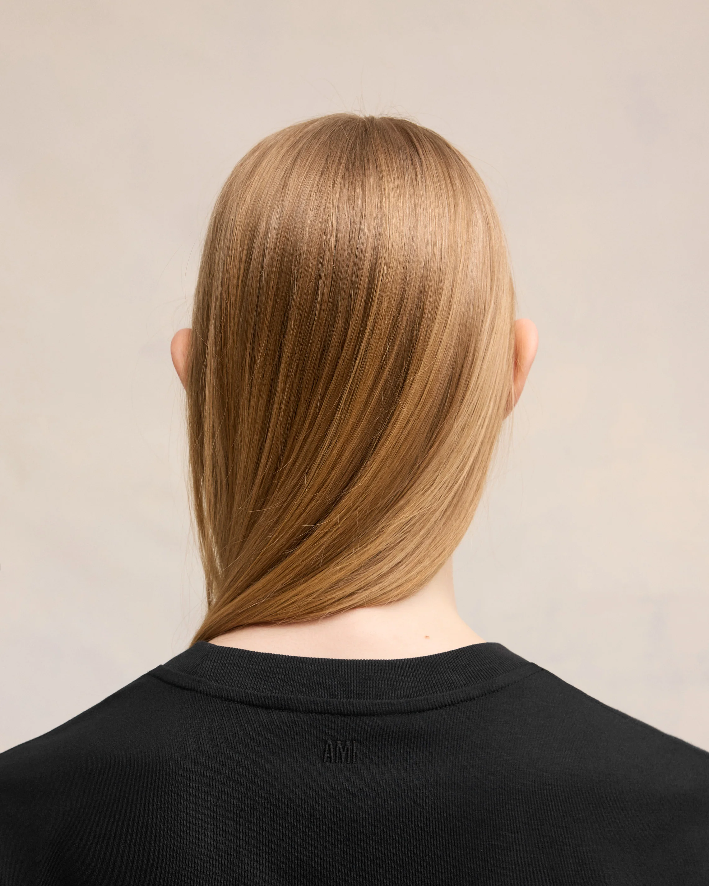 Black Cotton Ami de Coeur Long Sleeves T-Shirt