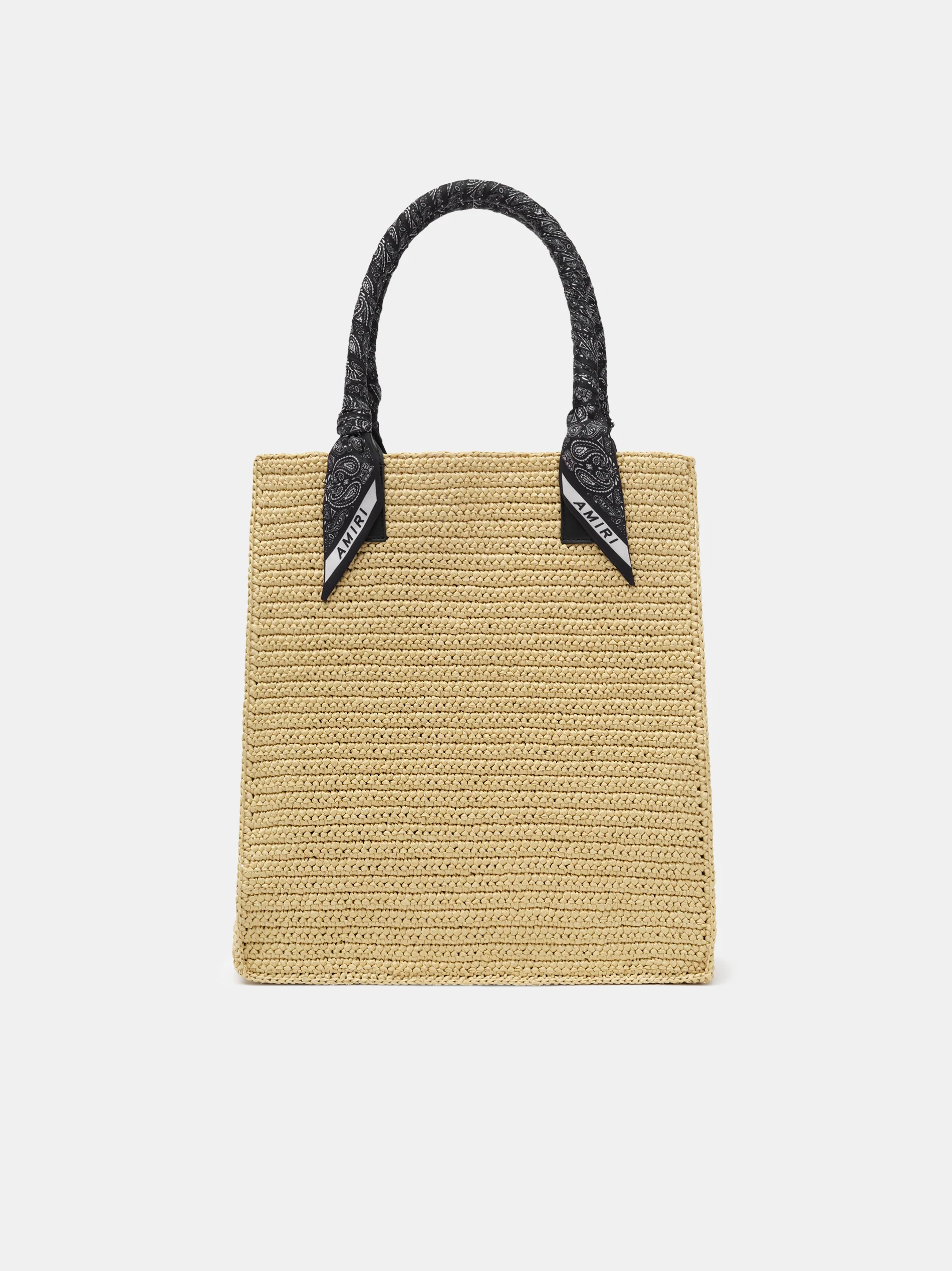 AMIRI RAFFIA TOTE - Black
