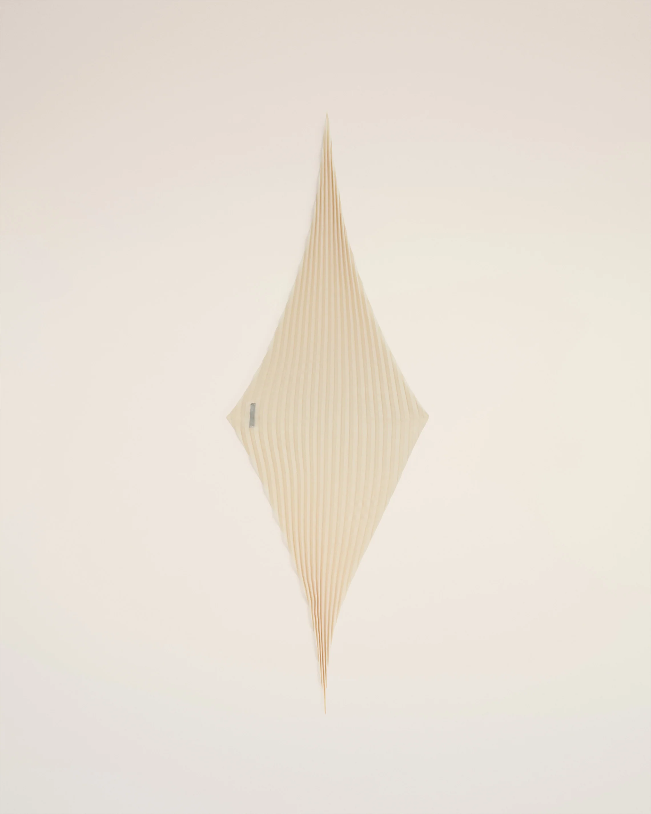 Beige Pleated Diamond Shaped Scarf