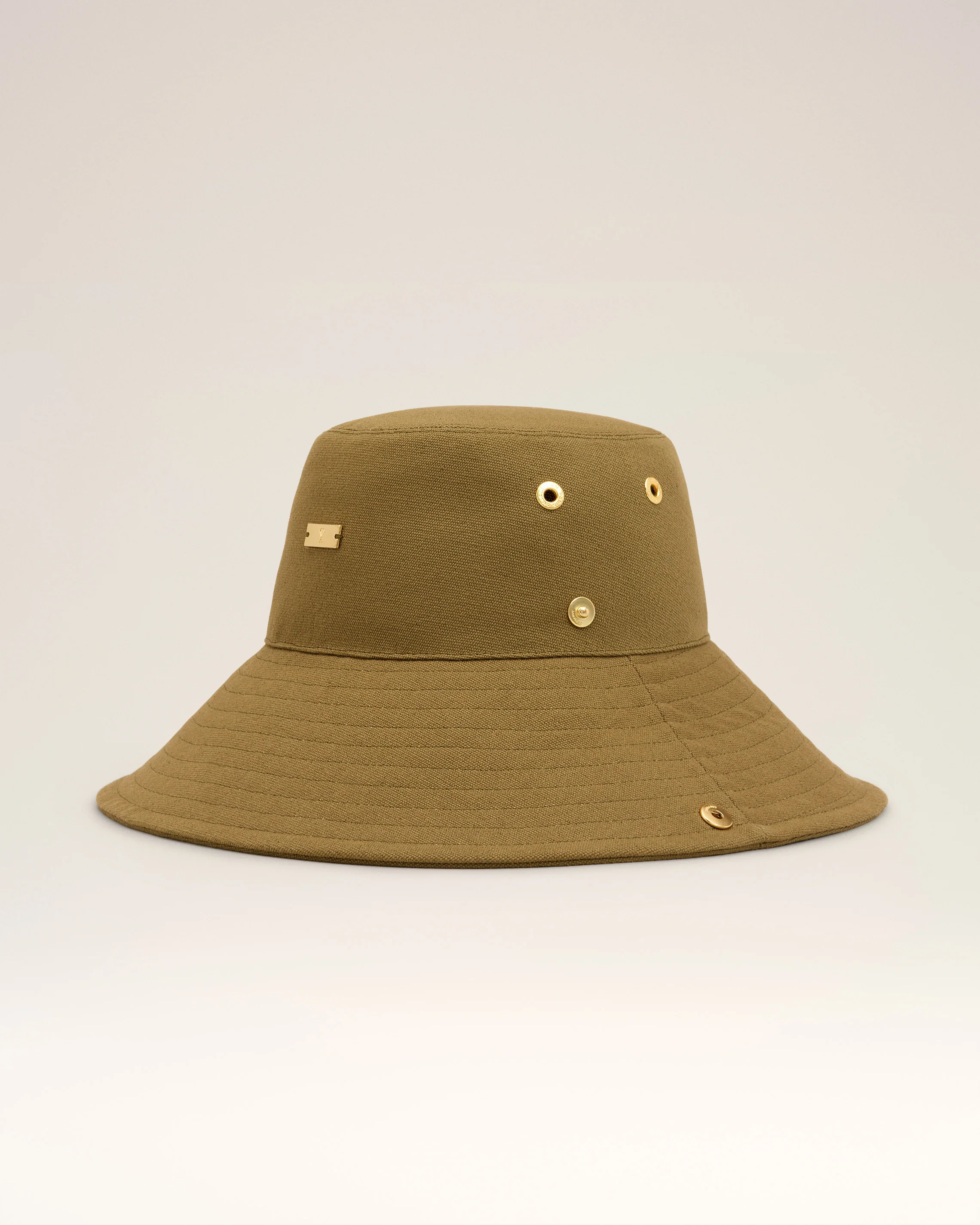 Khaki Cotton Ami de Coeur Plate Hat