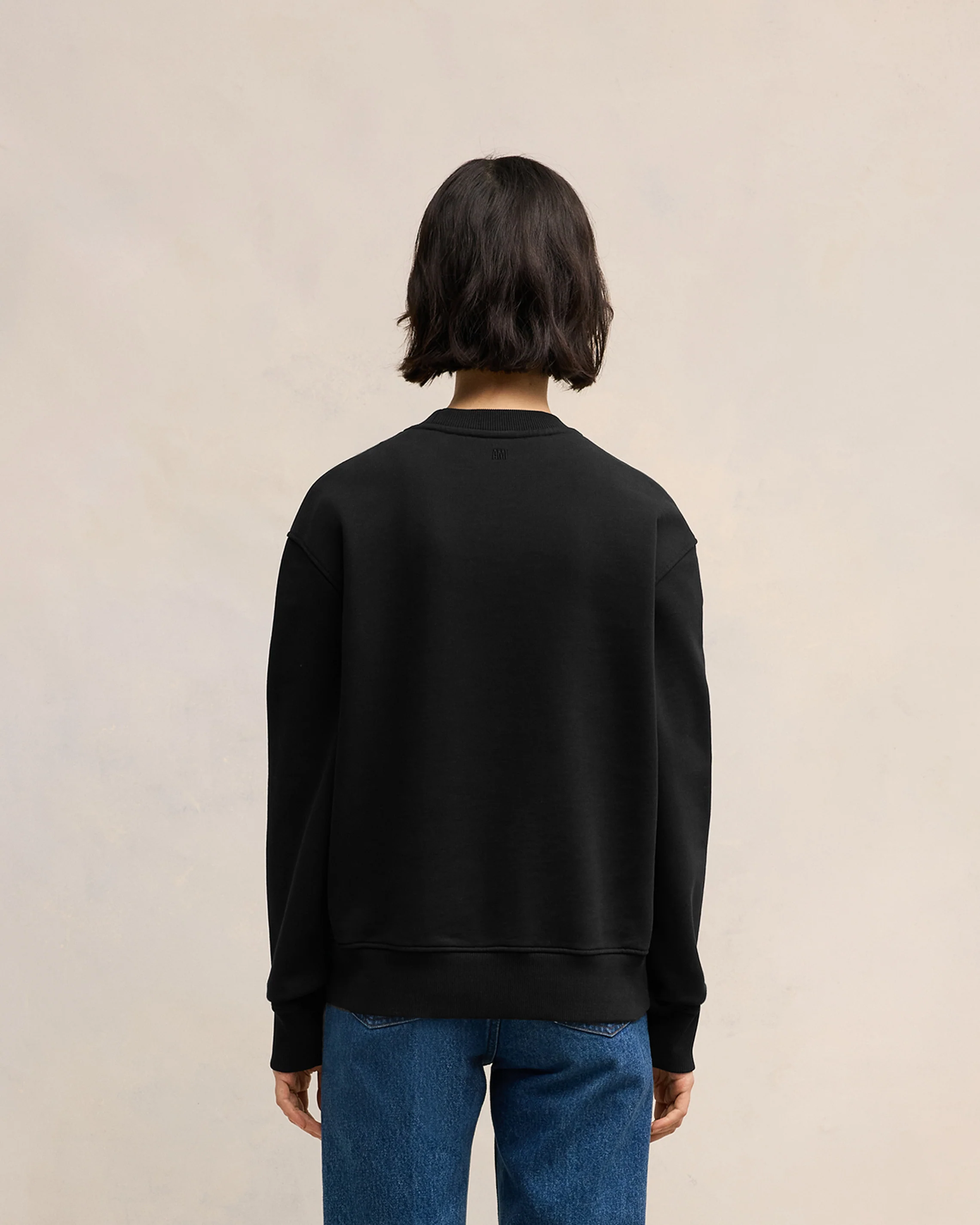 Black Cotton Ami de Coeur Sweatshirt