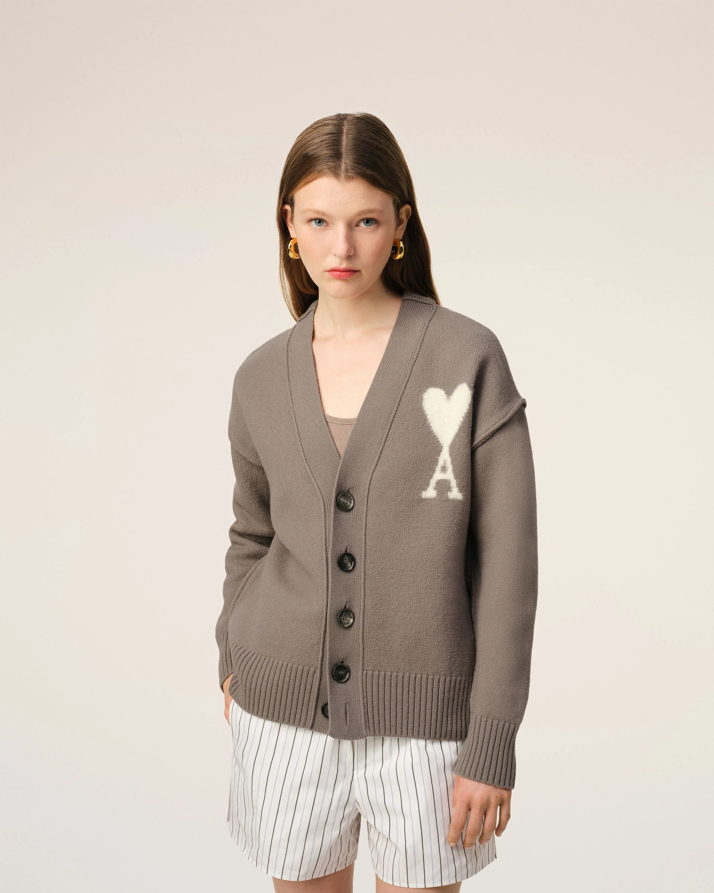 Taupe Wool Ami de Coeur Cardigan