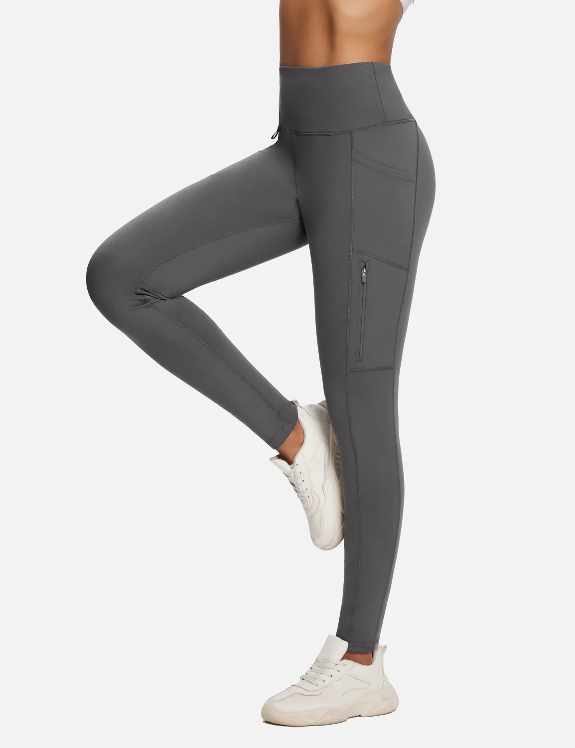 Laureate High-Rise Zipper Pockets Thermal Leggings