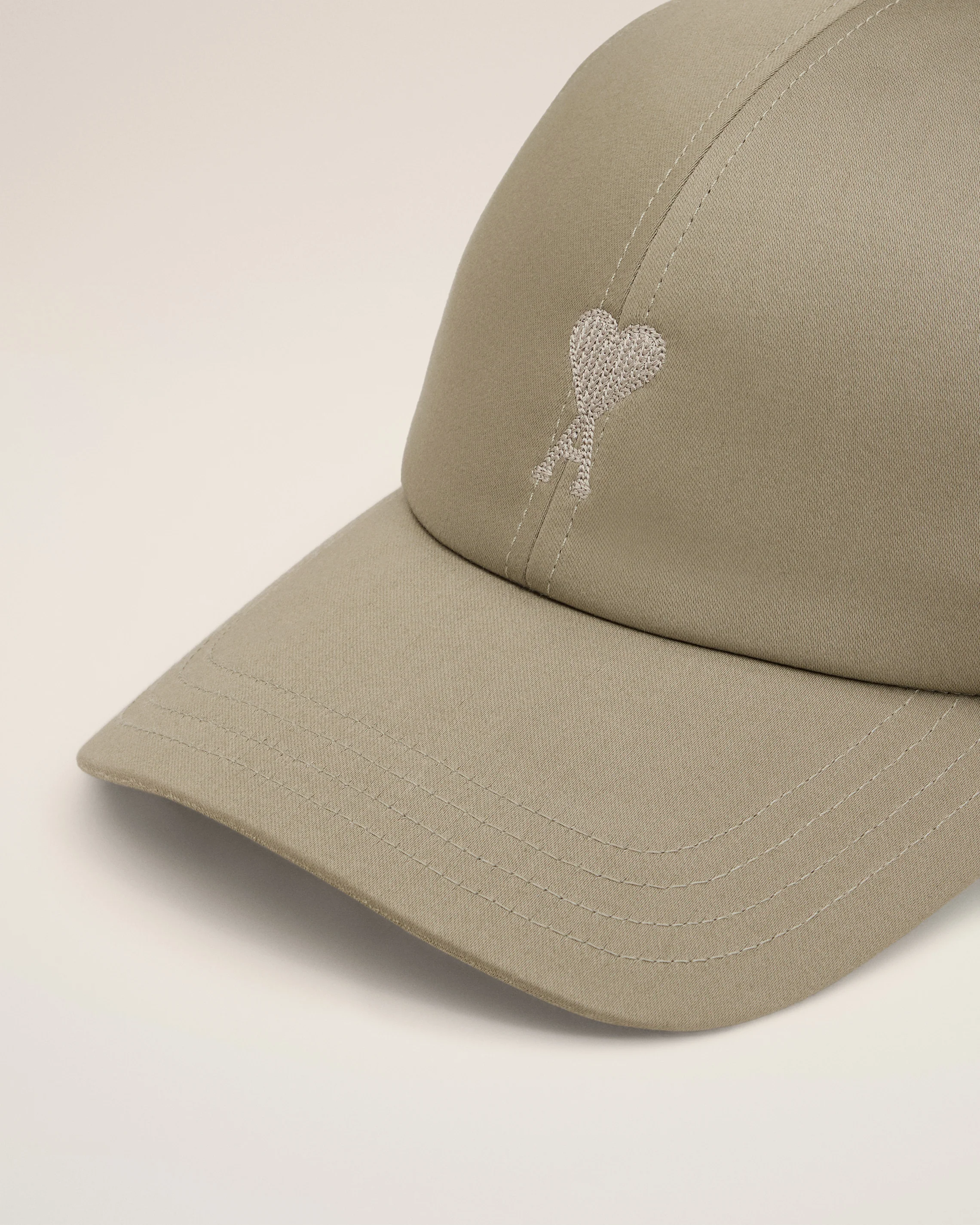 Green Cotton Ami de Coeur Embroidery Cap