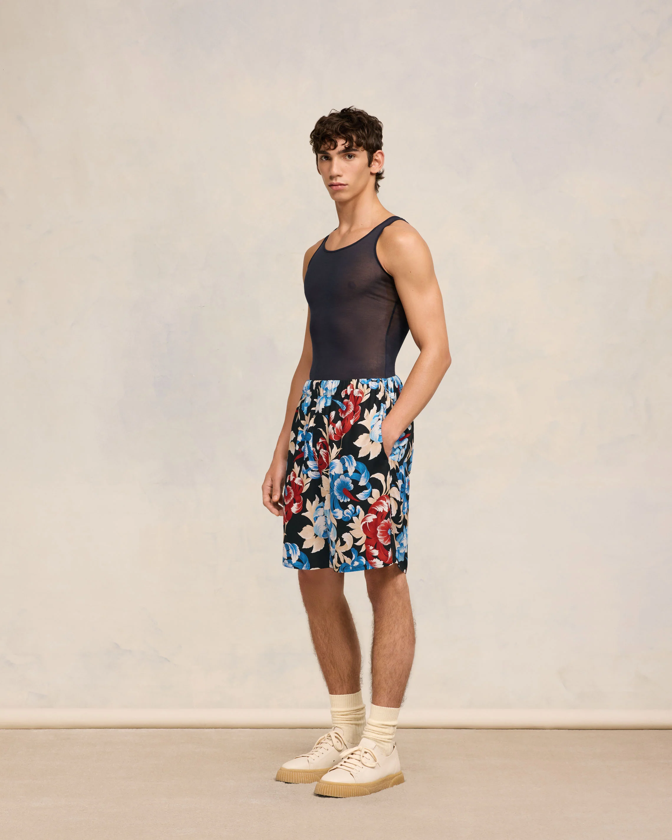 Printed Mini Short With Elastiqued Waistband