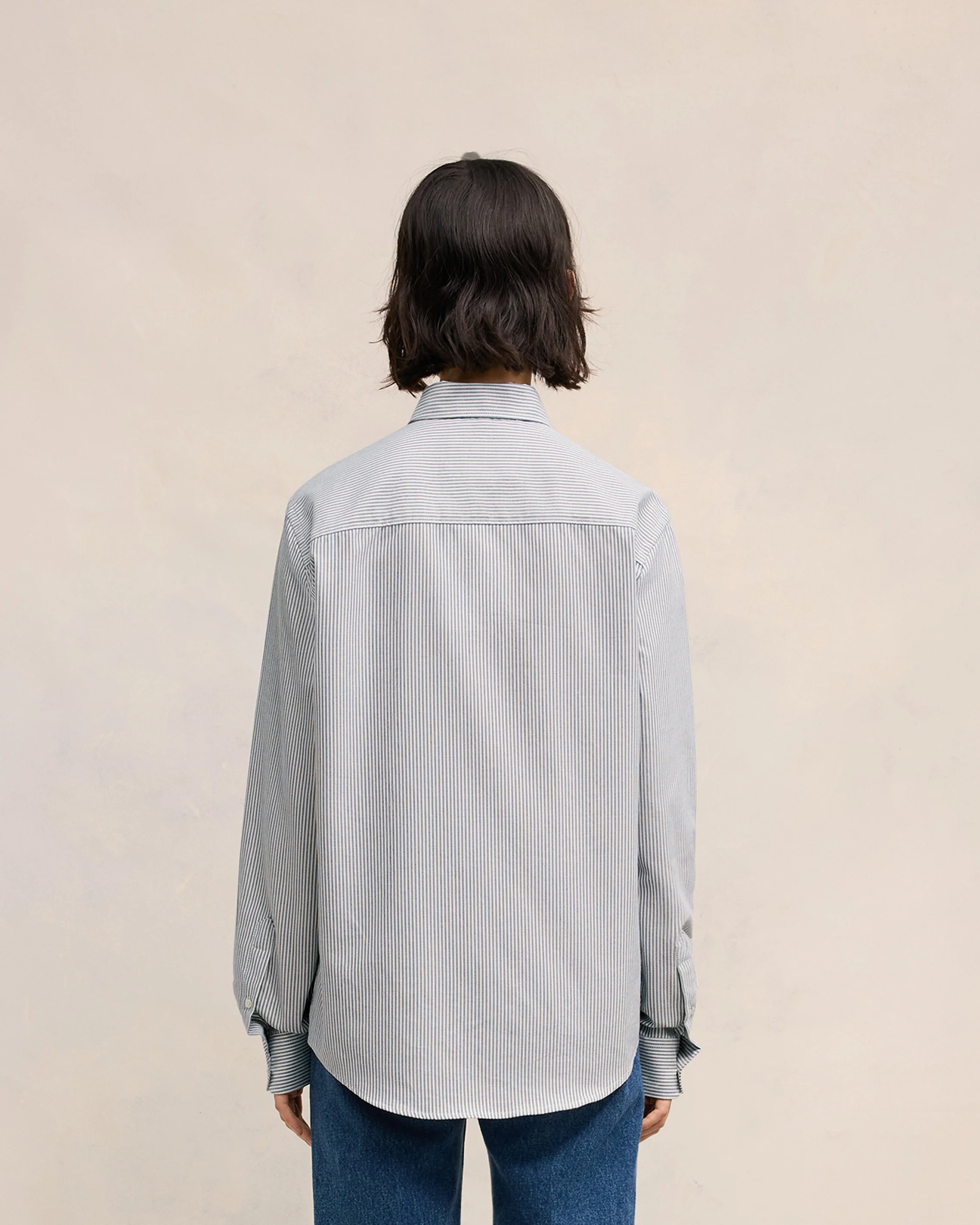 Black Cotton Button-Down Ami de Coeur Shirt