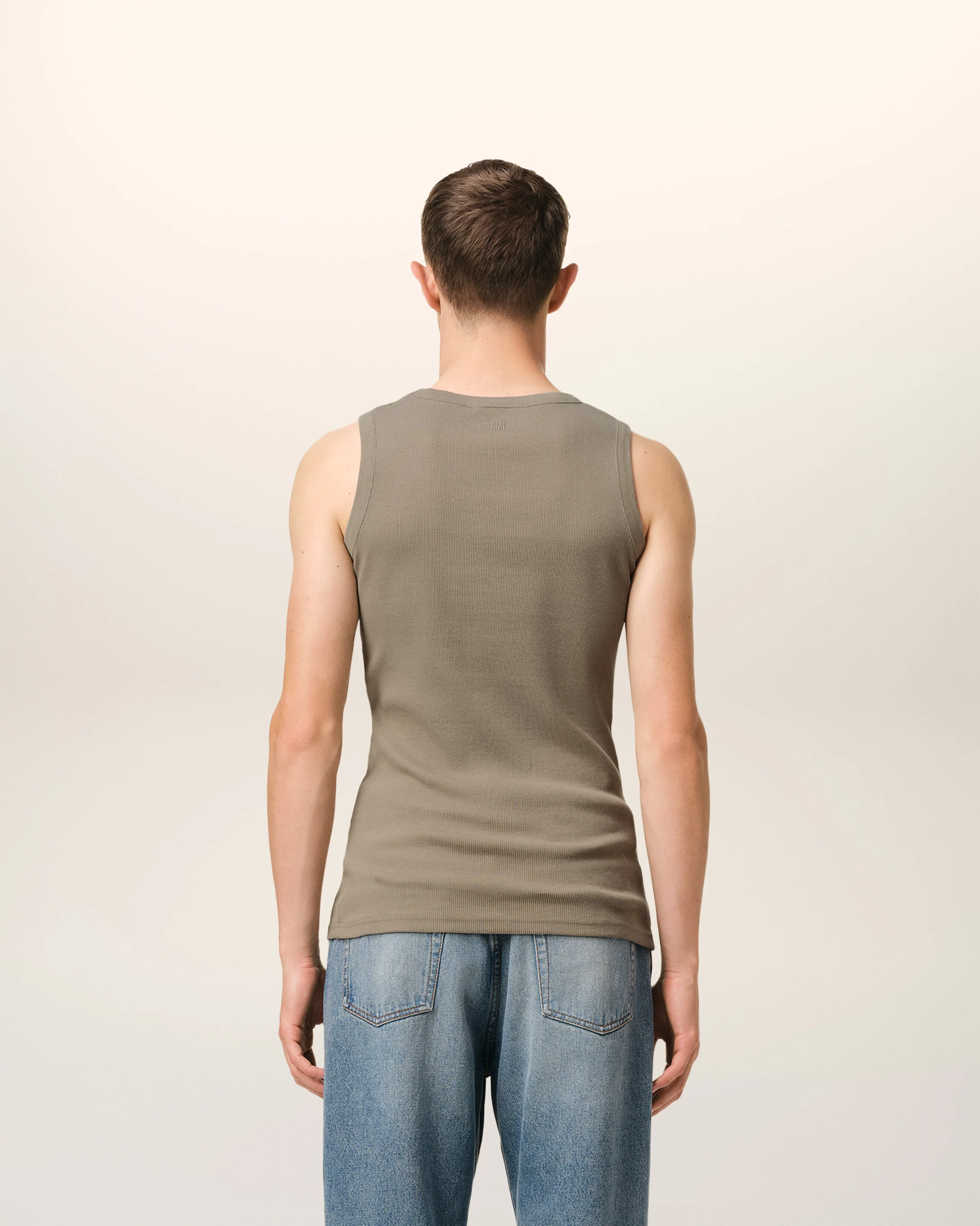 Green Cotton Rib Ami de Coeur Tanktop