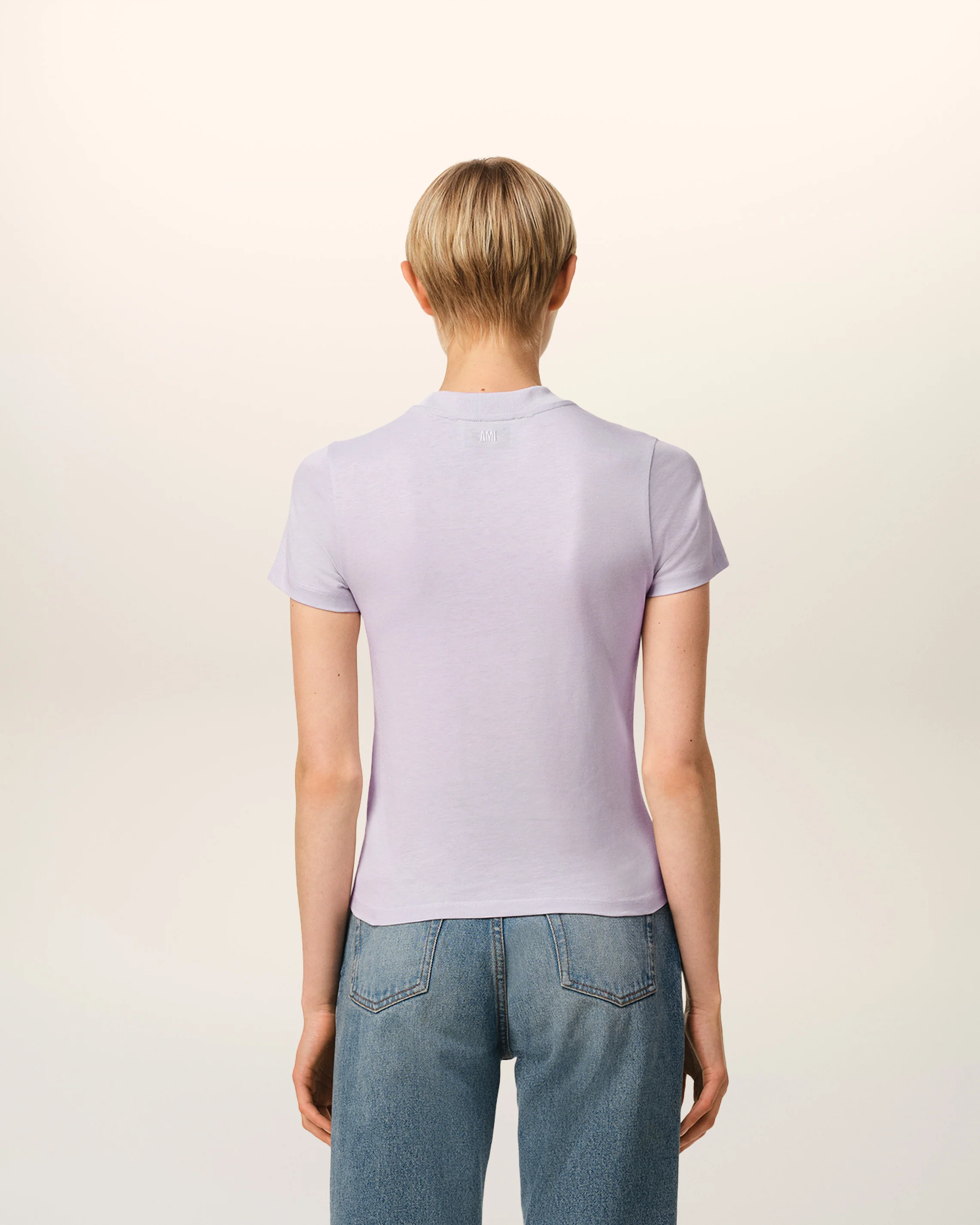 Purple Cotton Cropped T-Shirt
