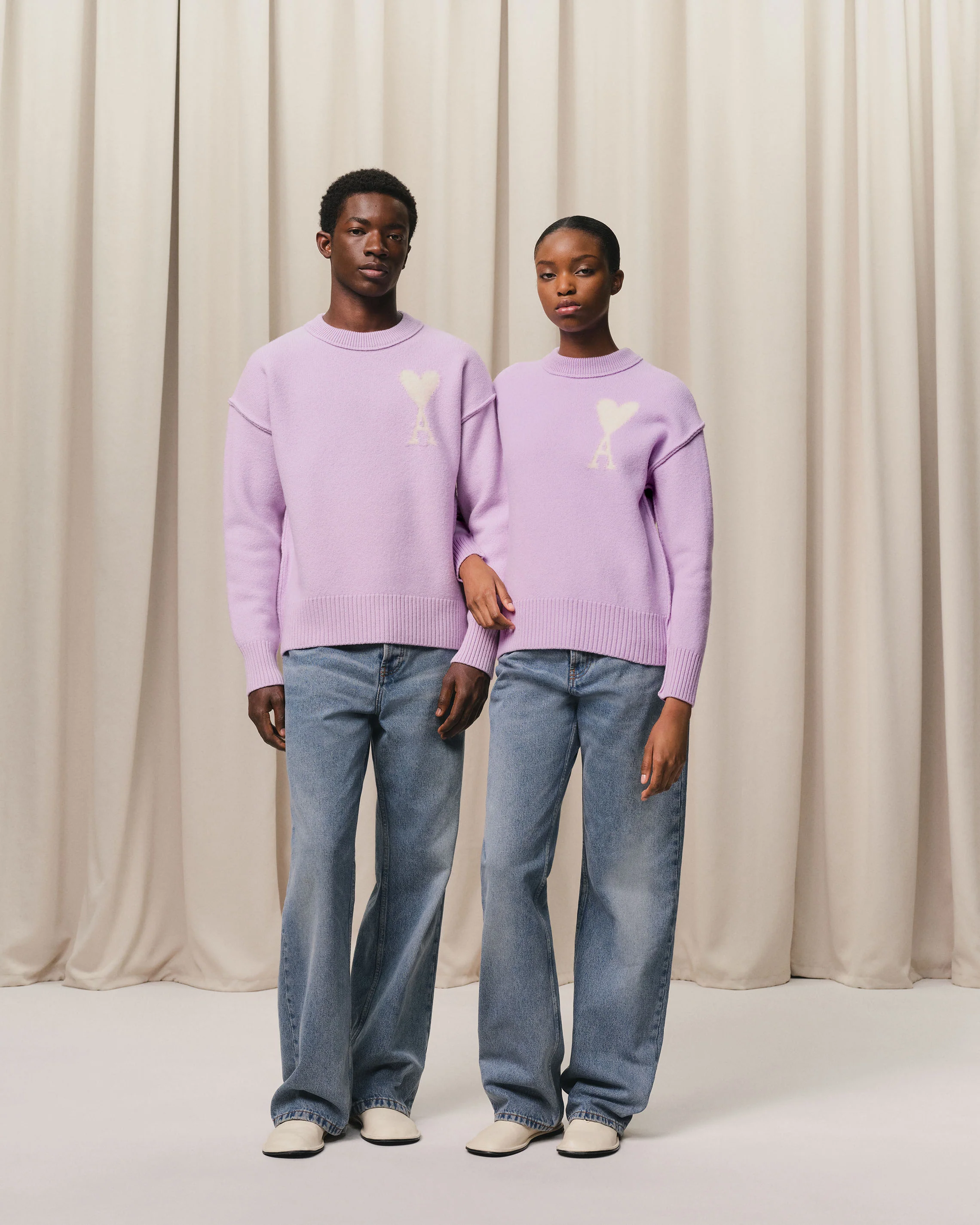 Purple Wool Ami de Coeur Sweater