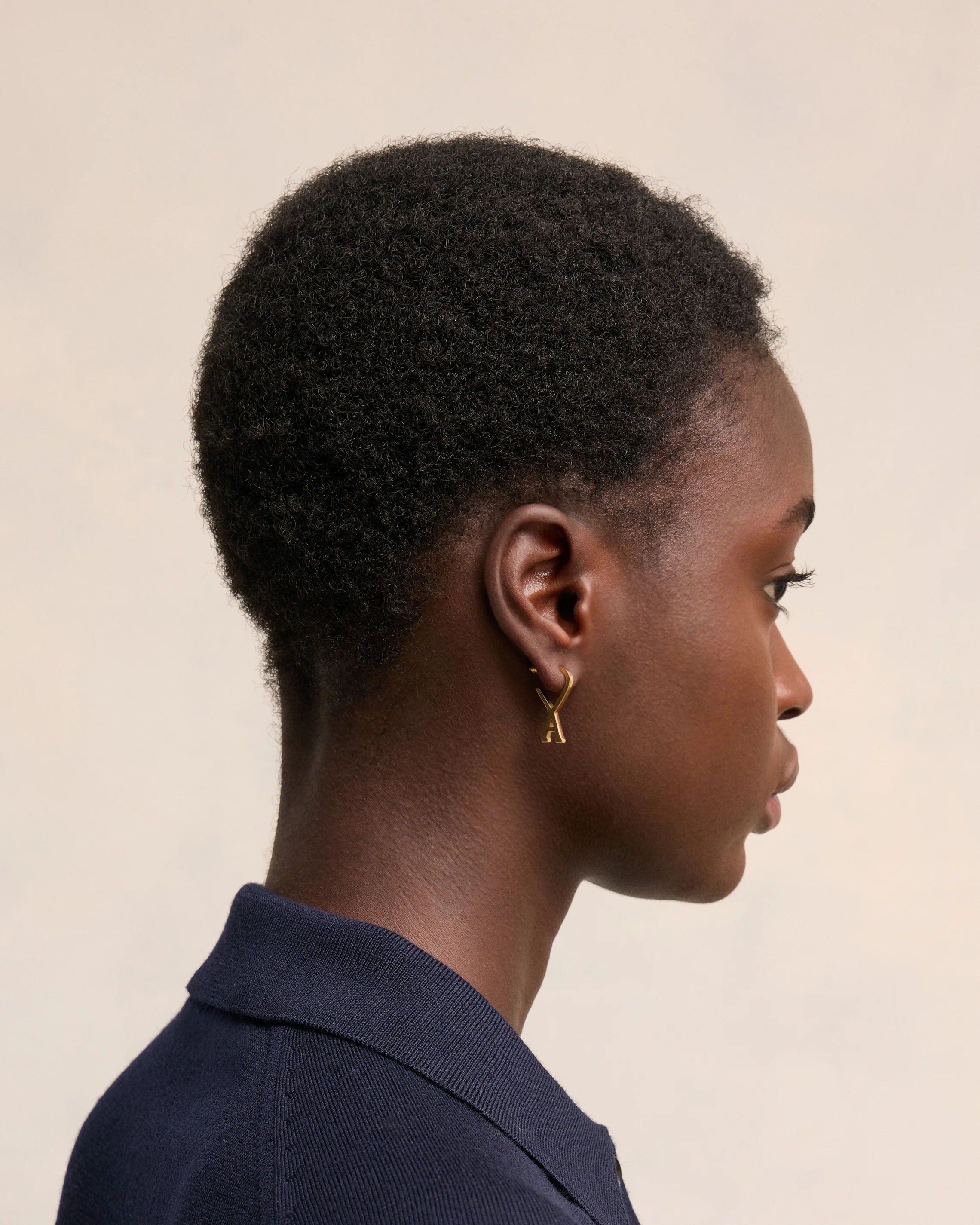 Gold Brass Small Ami de Coeur Hoop