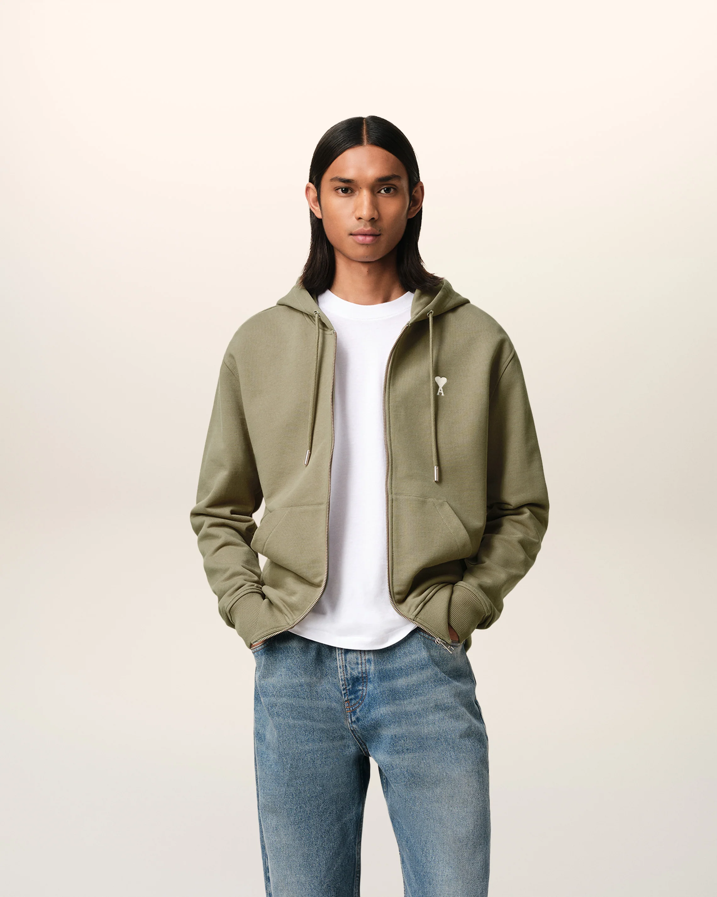 Green Cotton Ami de Coeur Hoodie