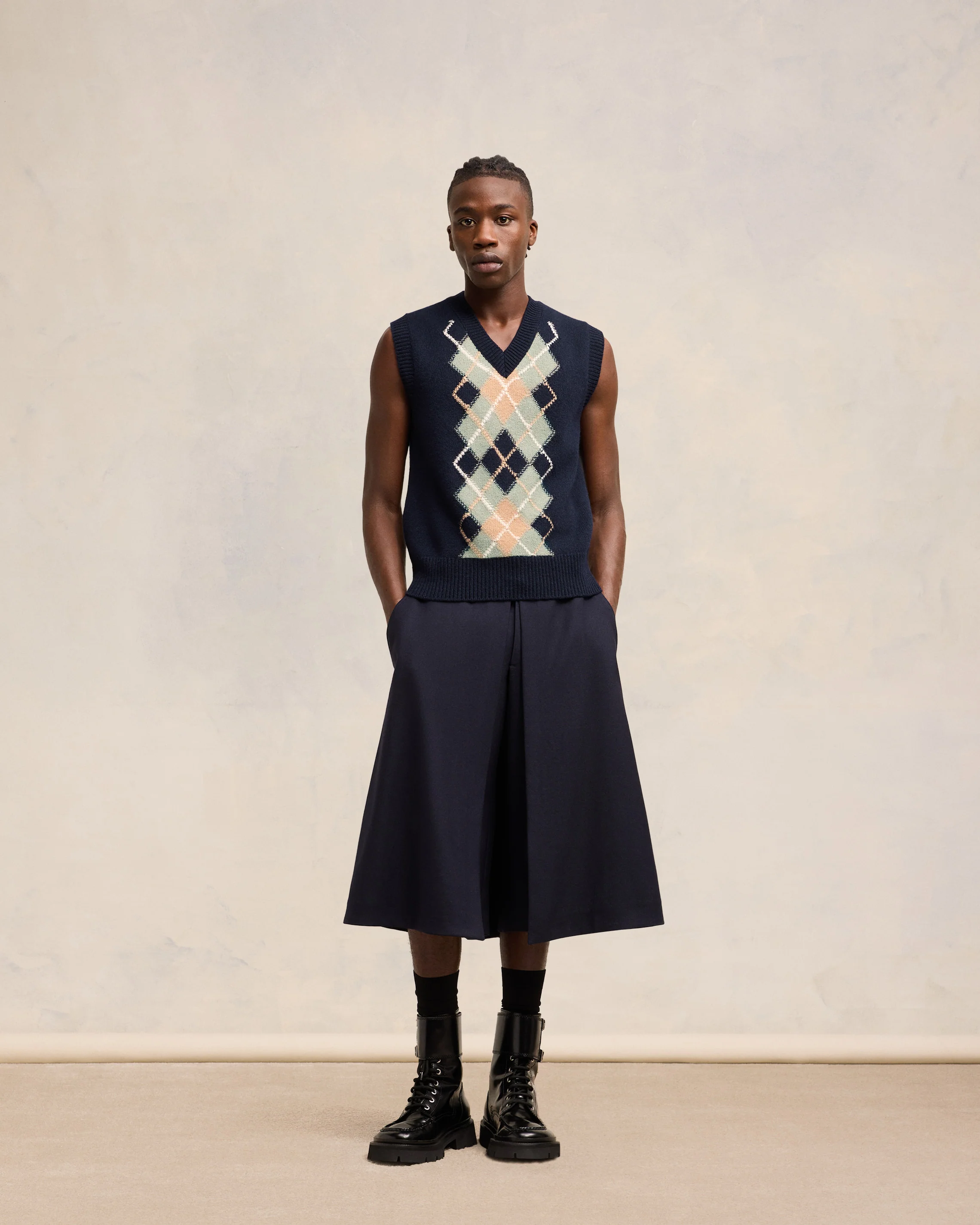 Argyle Sleeveless Sweater