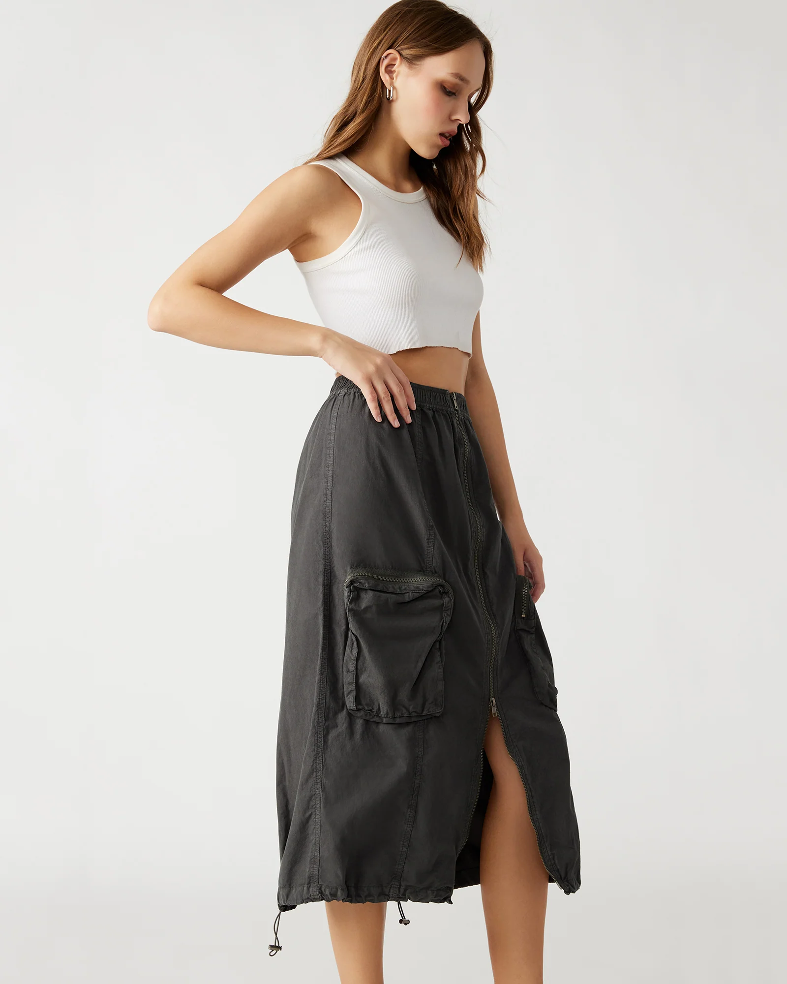 VANESSA SKIRT CHARCOAL