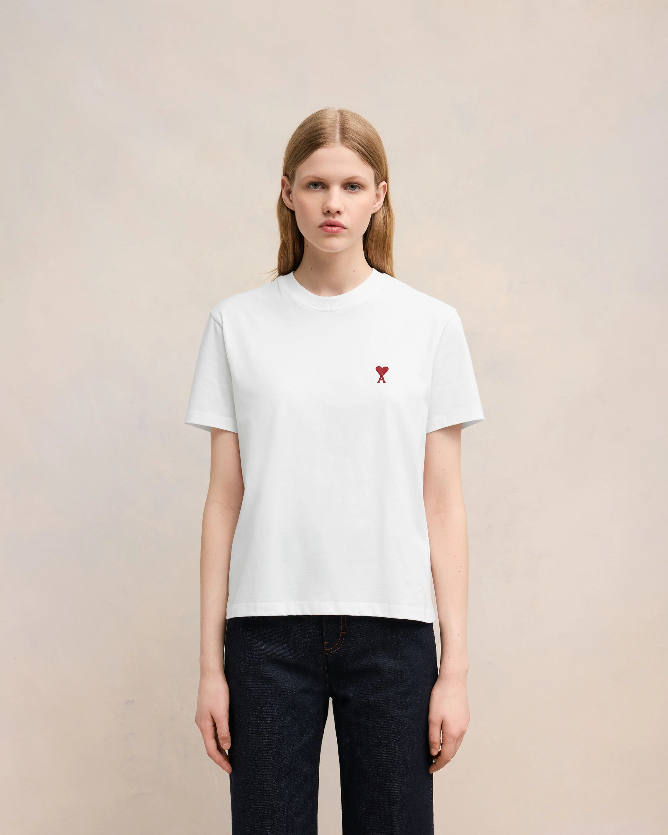 White Cotton Ami de Coeur T-Shirt
