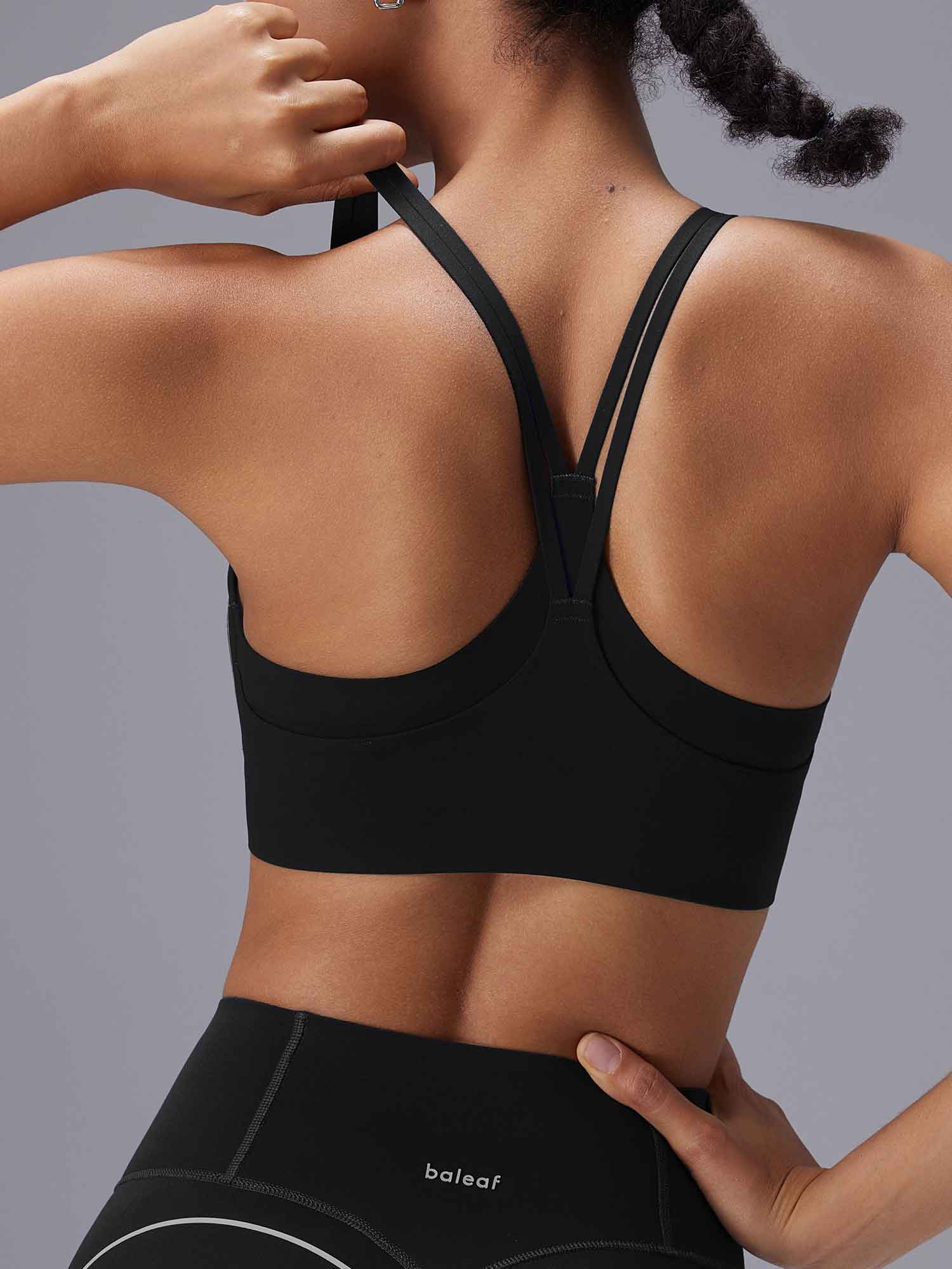 Freeleaf Printed Spaghetti Strap Sports Bra