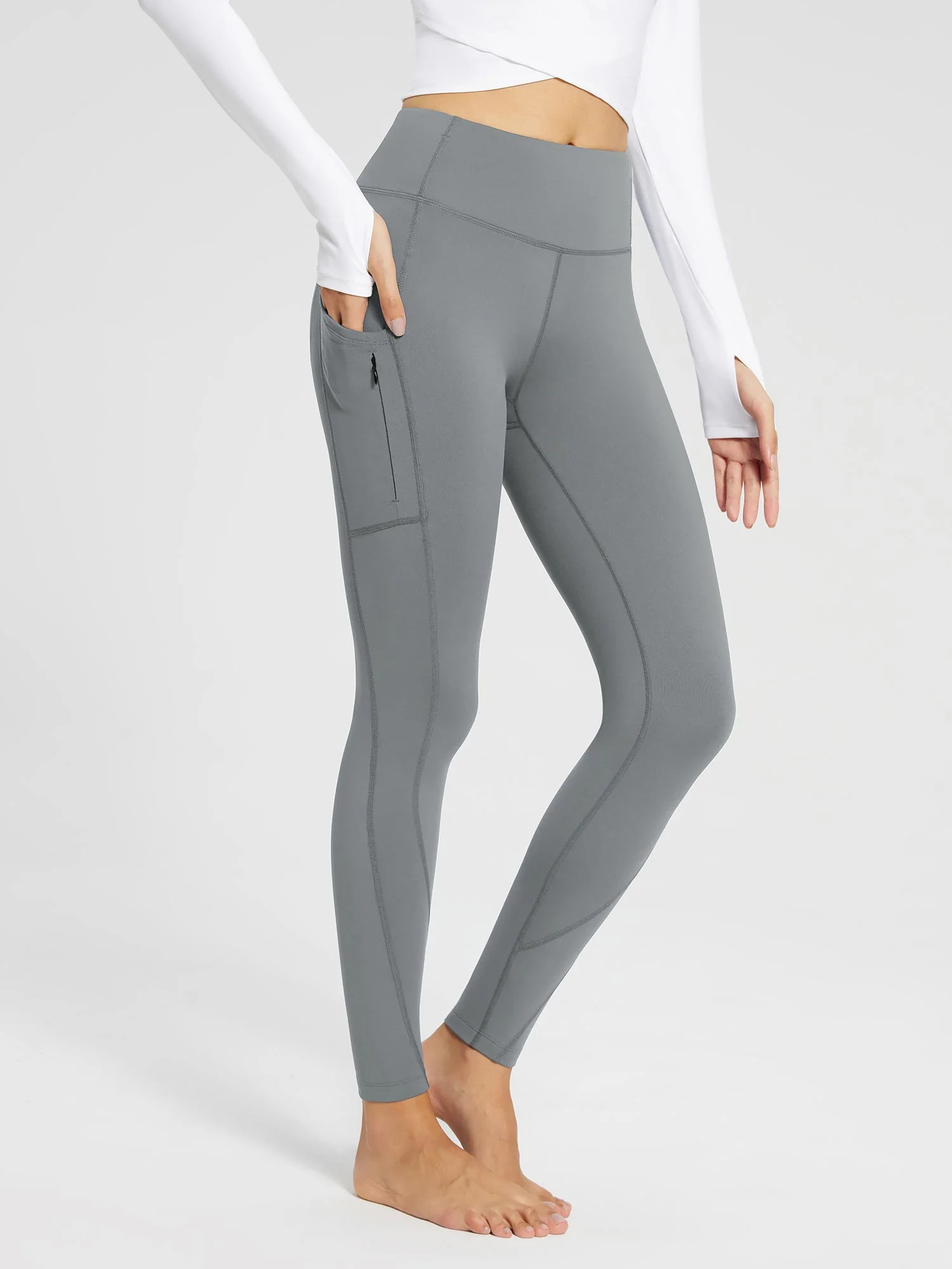 Laureate Fleece-Lined High Rise Pocket Leggings
