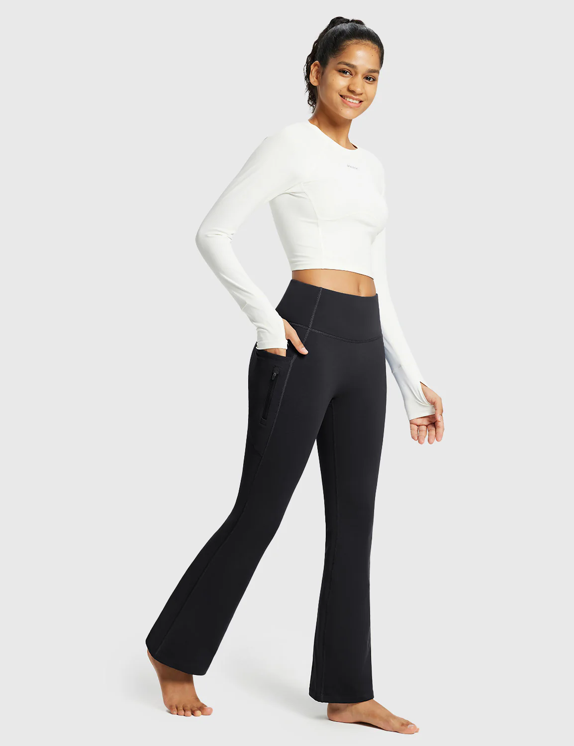 Laureate High-Rise Thermal Flared Pants