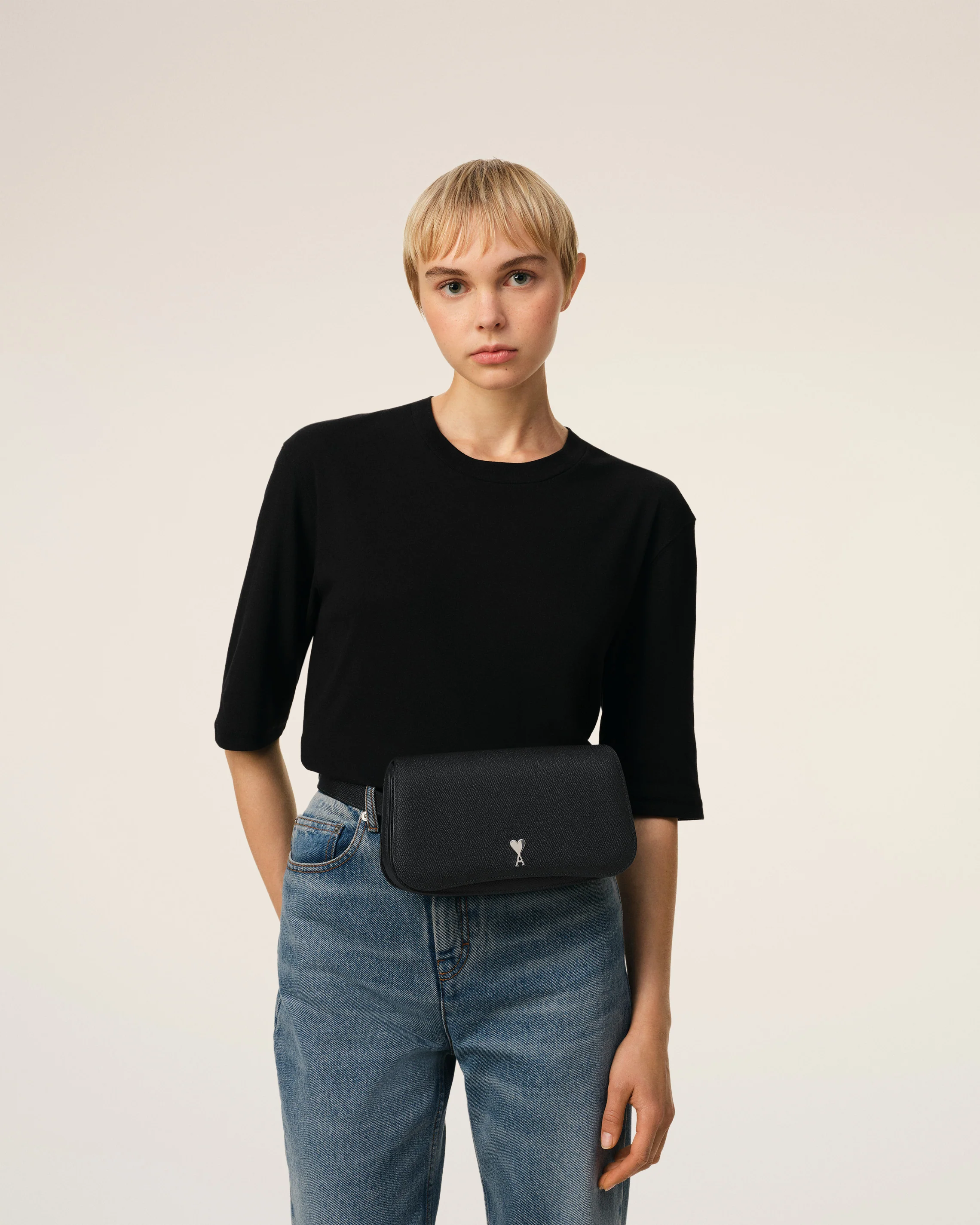 Black Leather Crossbody Paris Paris Bag